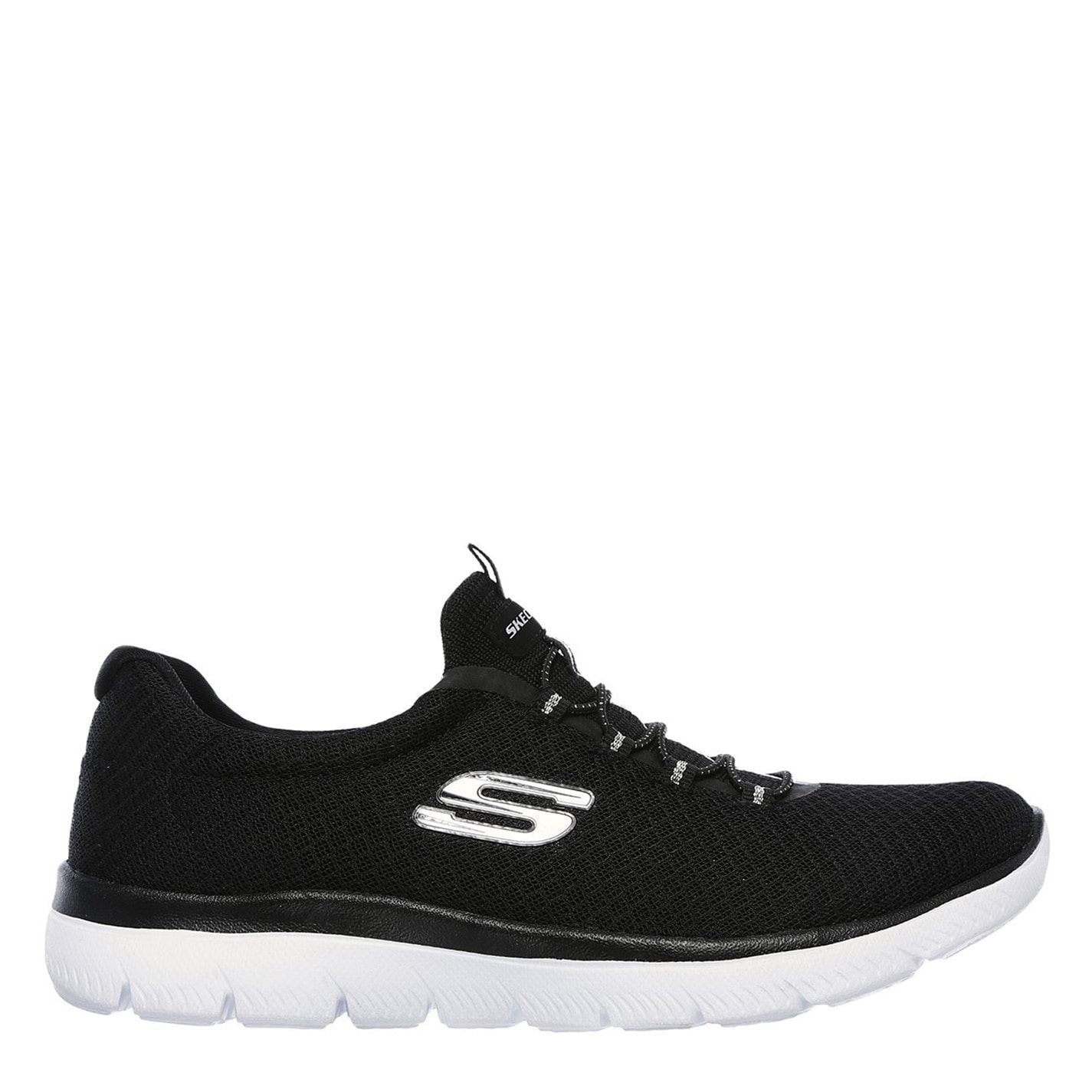 Skechers Mesh Bungee Slip On Memory Foam Low Top Trainers