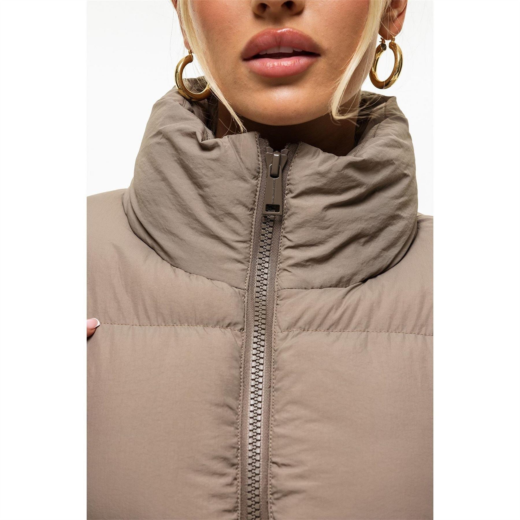 Good For Nothing Womens Technical Funnel Neck Puffer Jacket