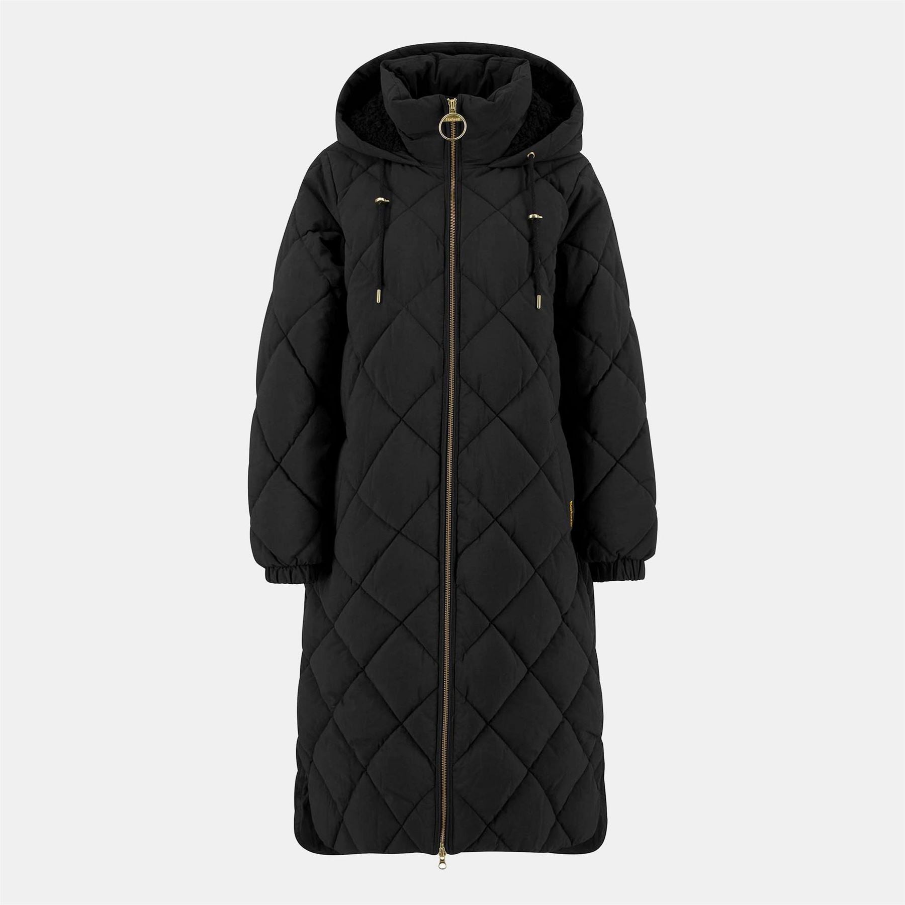 Barbour Kirkton Diamond Quilted Hooded Long Puffer Jacket