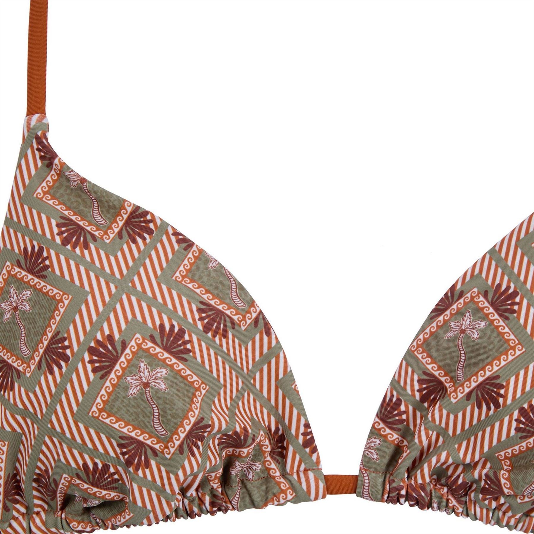 Chelsea Peers Geometric Print Bikini Top with Tie Closure