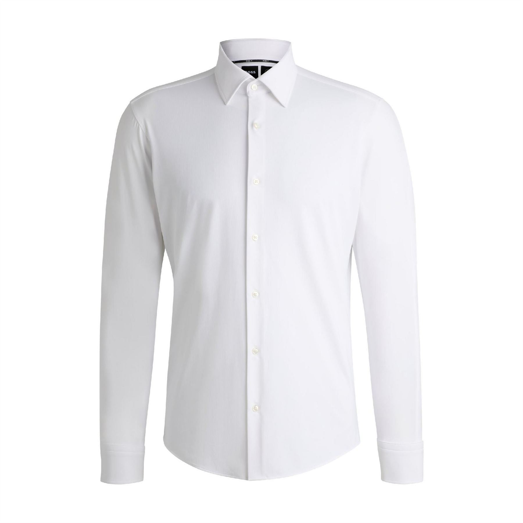 Boss Joe Collared Neck Point Collar Long Sleeve Shirt