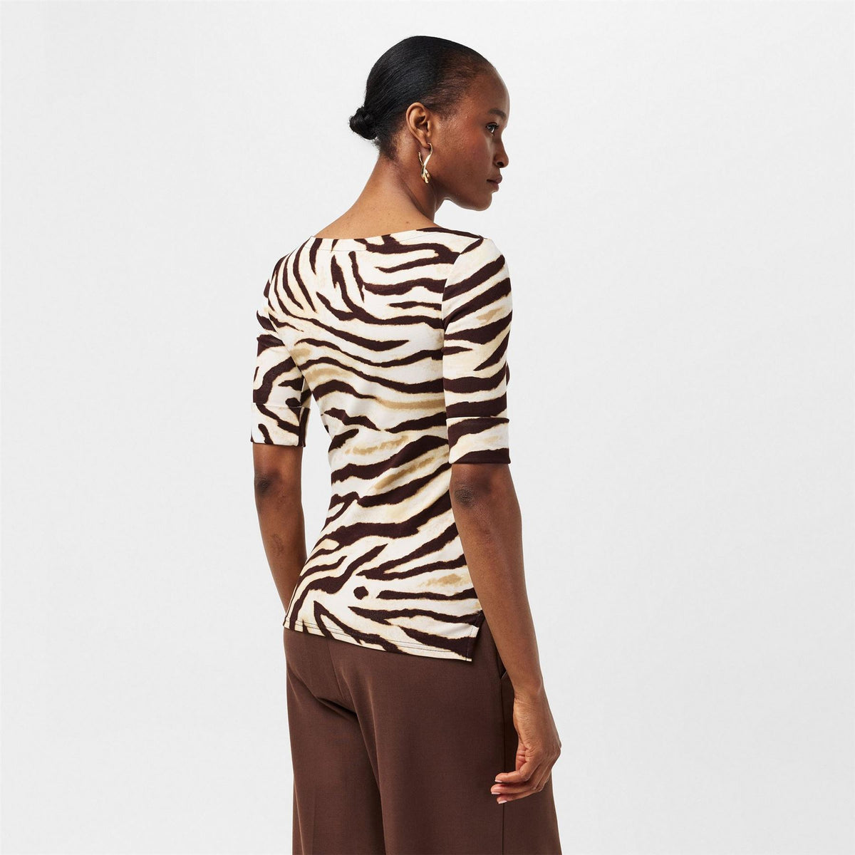 Lauren by Ralph Lauren Judy Three Quarter Sleeve Boat Neck T-Shirt