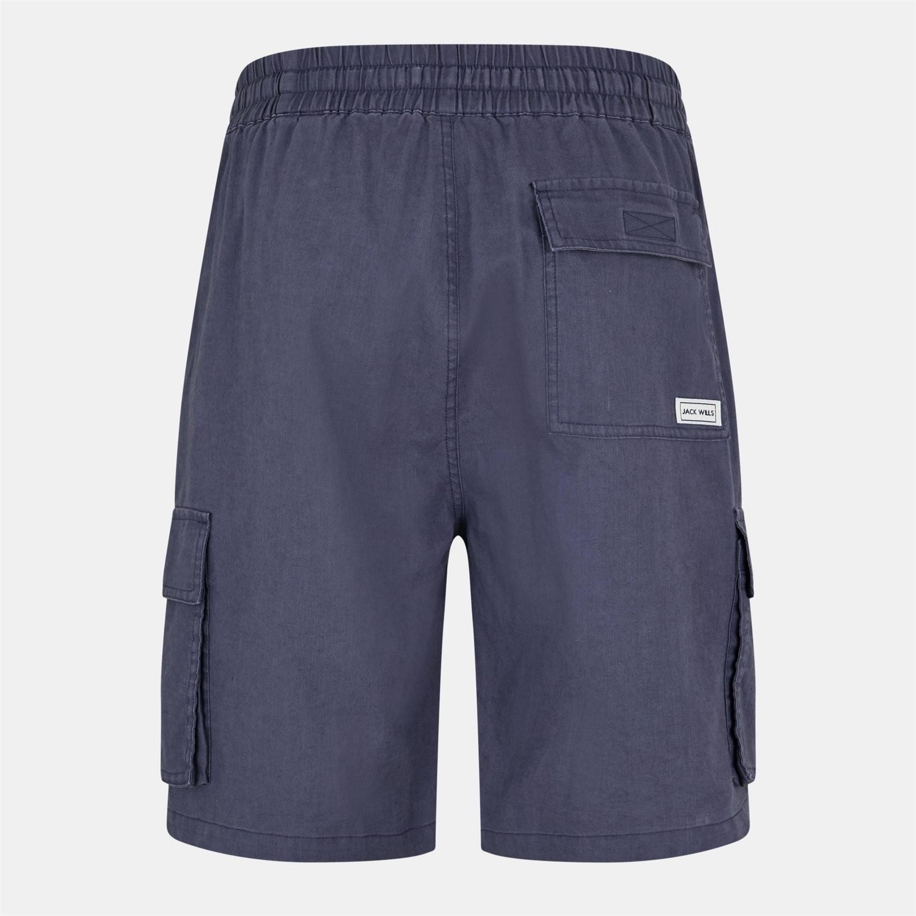 Jack Wills Linen Cargo Shorts with Elasticated Waistband