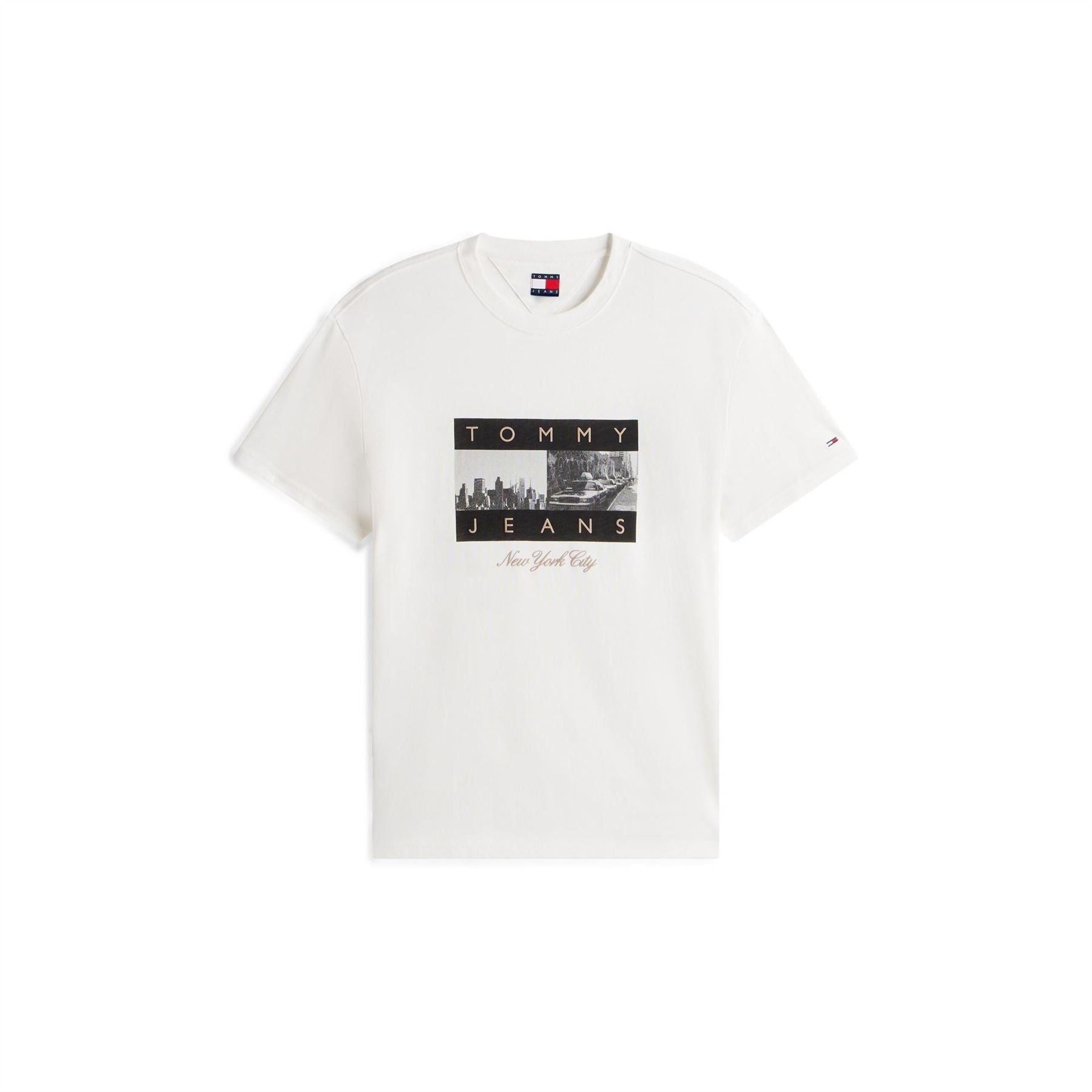 Tommy Jeans Flag Graphic Crew Neck Short Sleeve T-Shirt