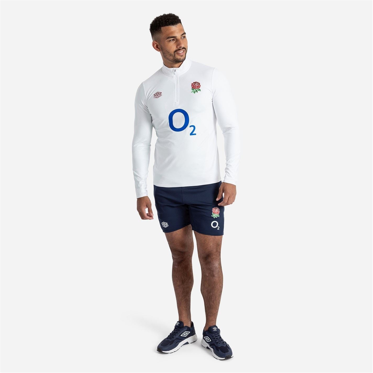 Umbro England Rugby Warm Up Mid Layer Top 2023 2024 Adults