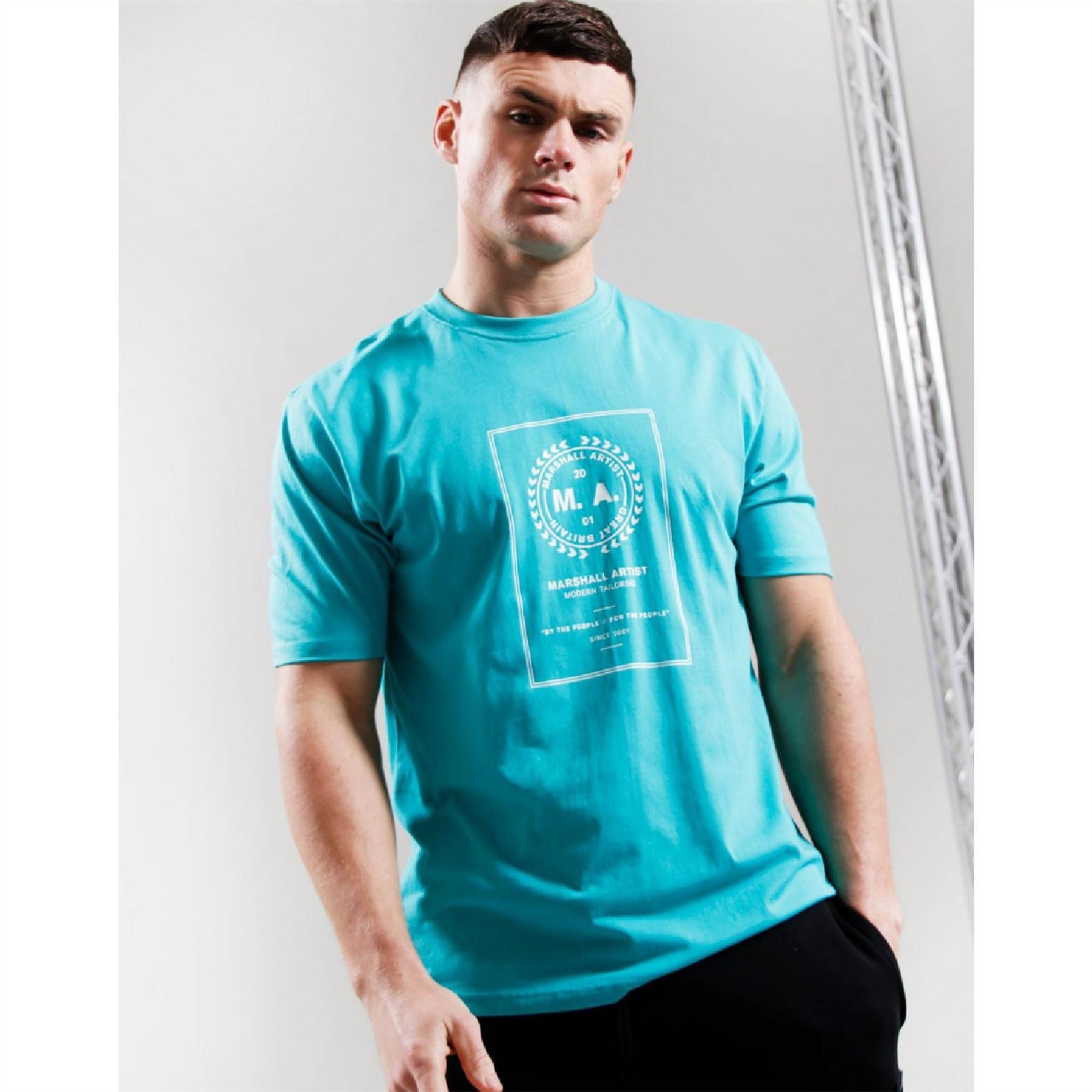 Marshall Artist Printed Logo Crew Neck Short Sleeve Jersey T-Shirt