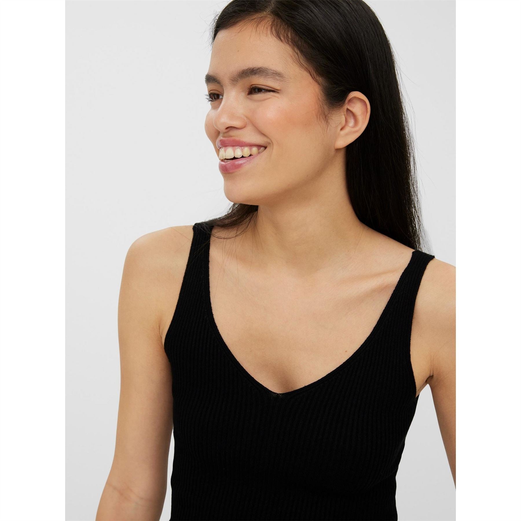 Vero Moda Glory Rib Scoop Neck Slim Fit Tank