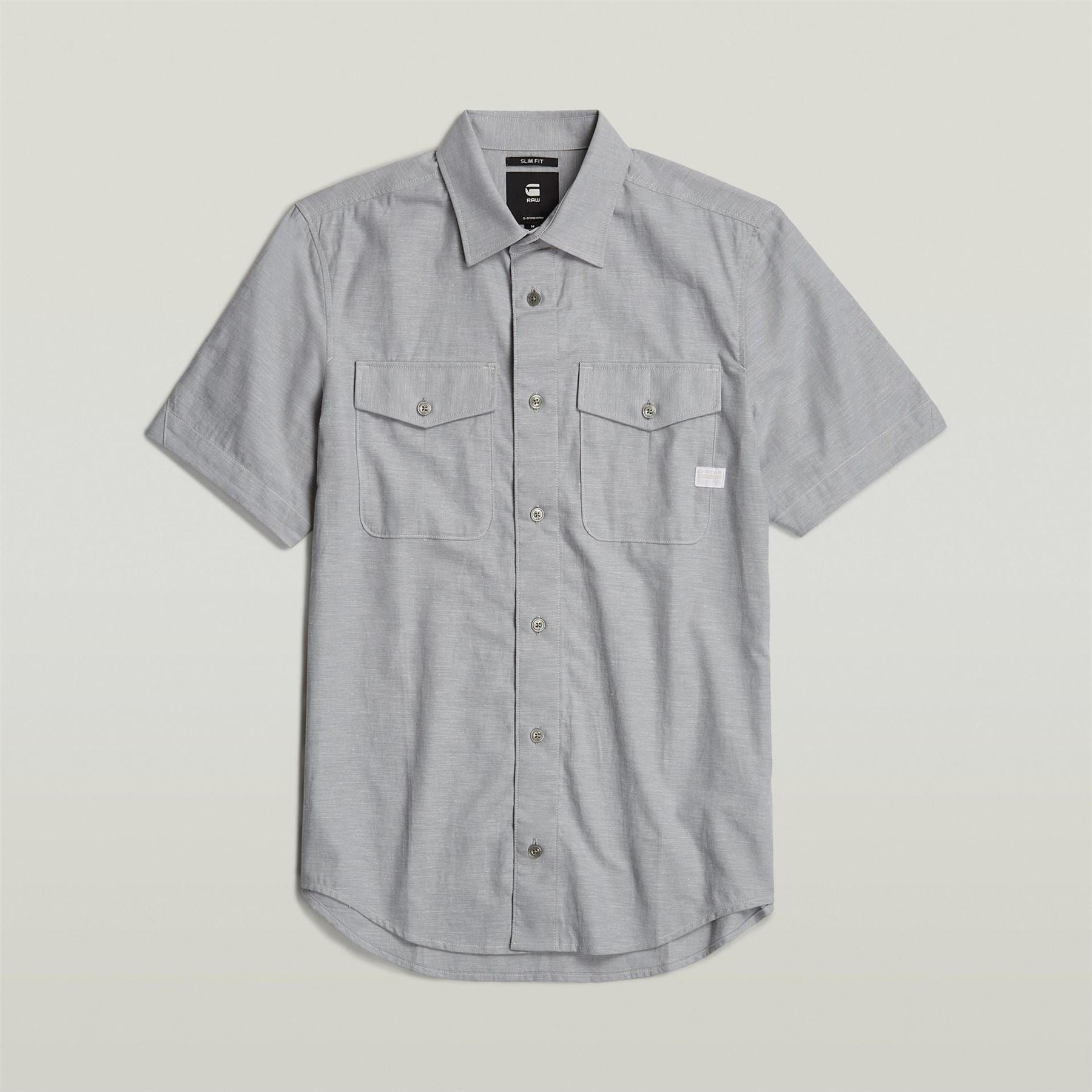 G Star Marine Slim Short Sleeve Oxford Shirt