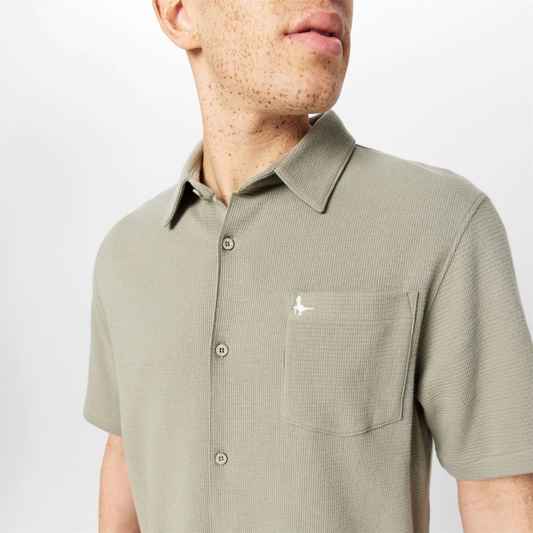 Jack Wills Regular Fit Waffle Short Sleeve Shirt