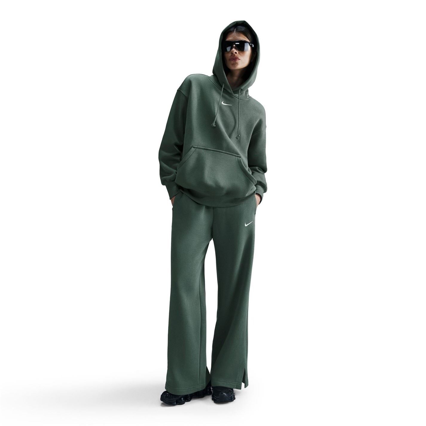 Nike Phoenix Fleece Oversize Fit Drop Shoulder Long Sleeve Hooded Neck Sweatshirt