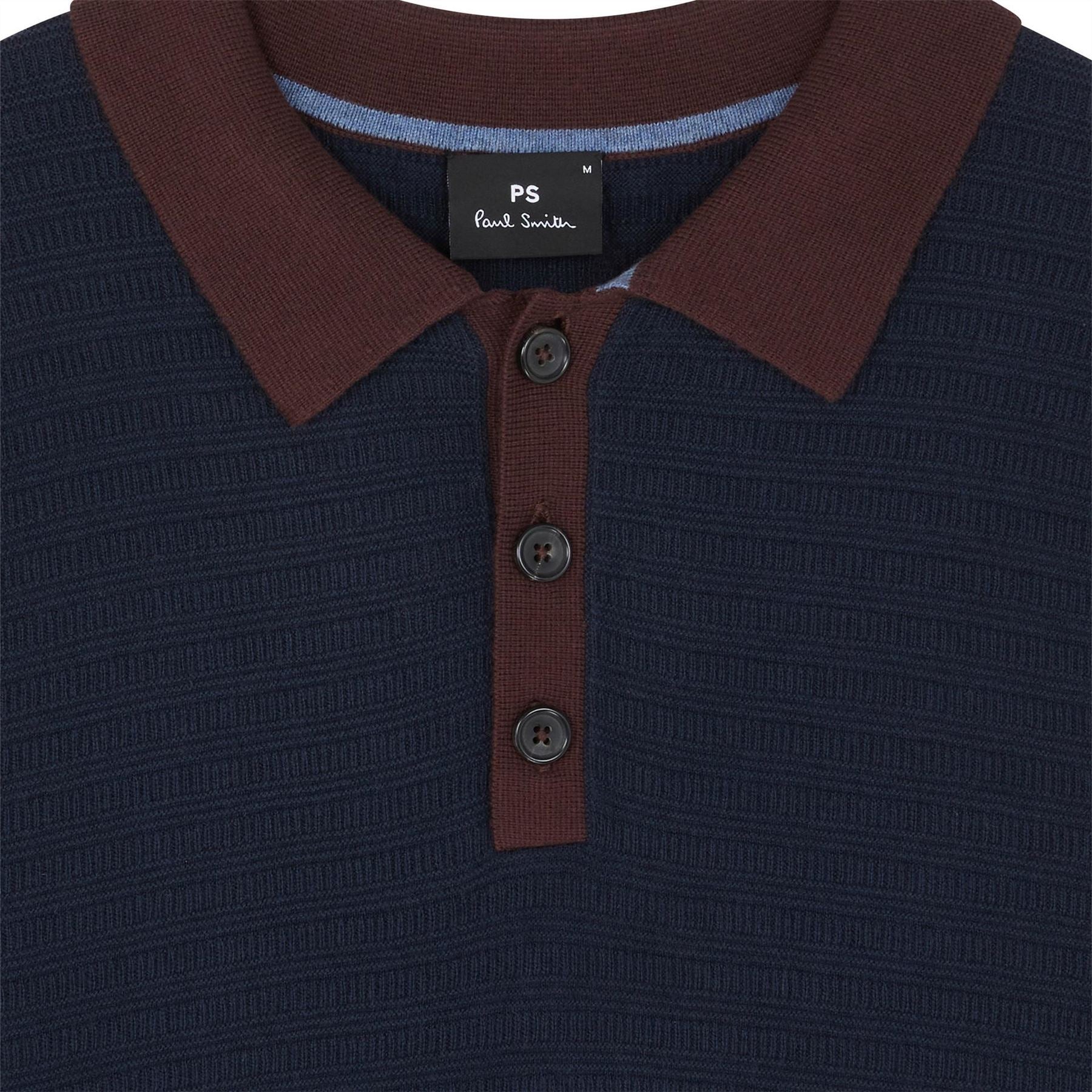 PS Paul Smith Embroidered Collared Neck Long Sleeve Sweater