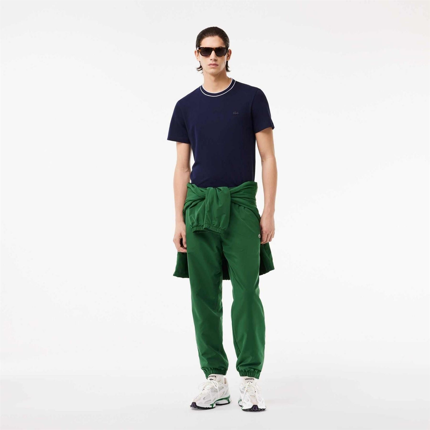 Lacoste Pique Stripe Collar T-Shirt