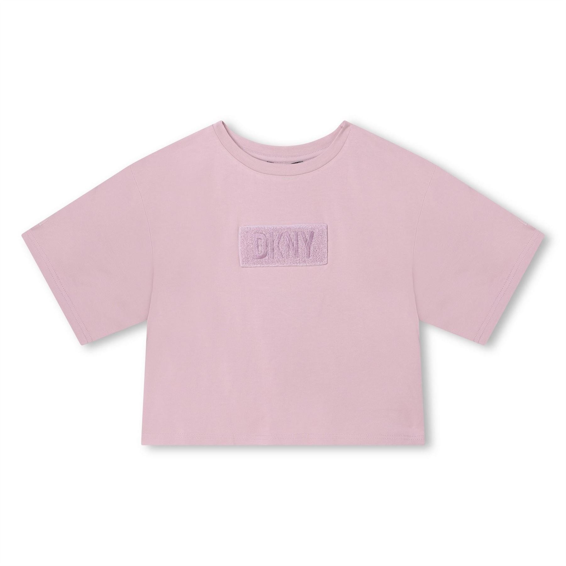 DKNY Box Logo Cropped Crew Neck T-Shirt