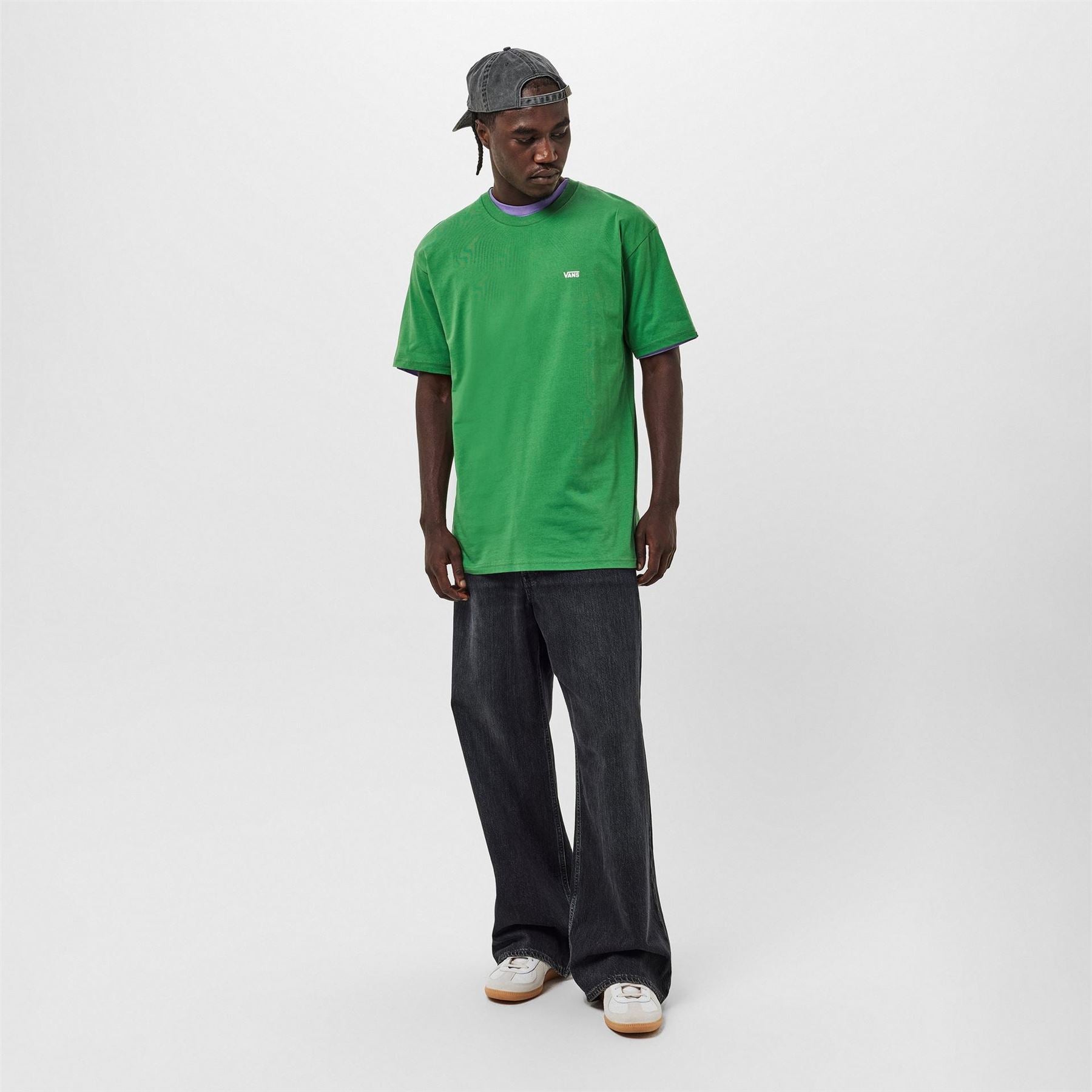 Vans Left Chest Logo Print Regular Fit Crew Neck Short Sleeve T-Shirt