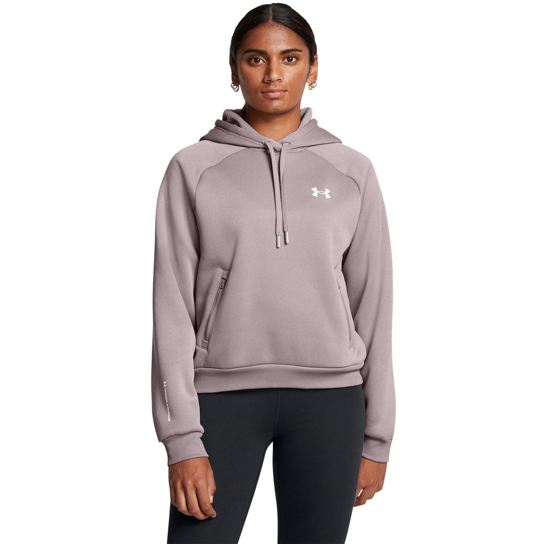 Under Armour Hooded Neck Raglan Sleeve Fleece Top