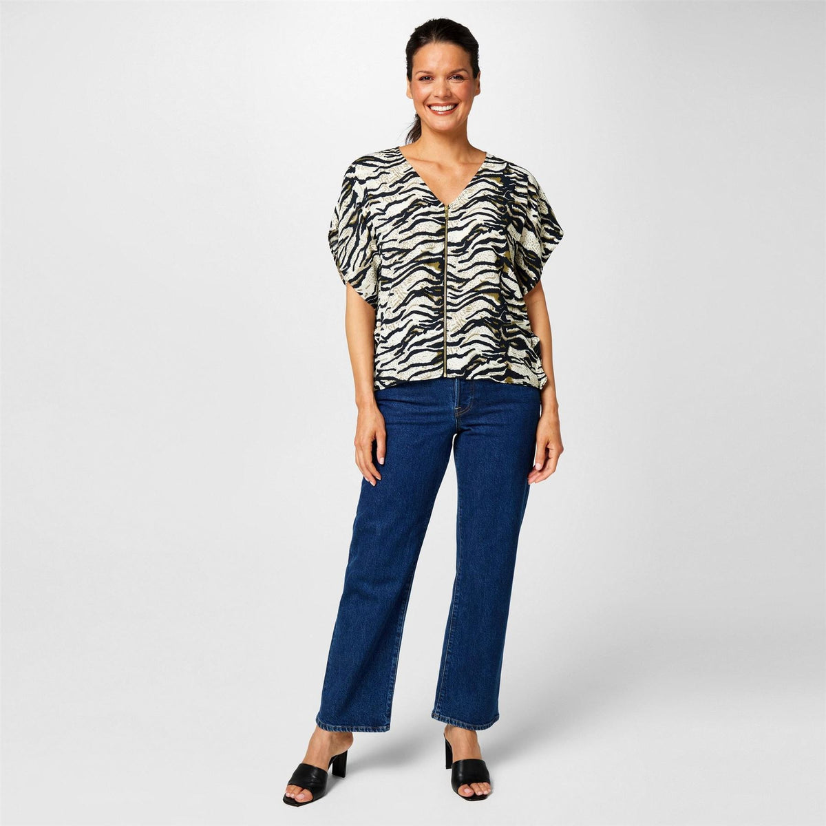 Biba Zip Front Top