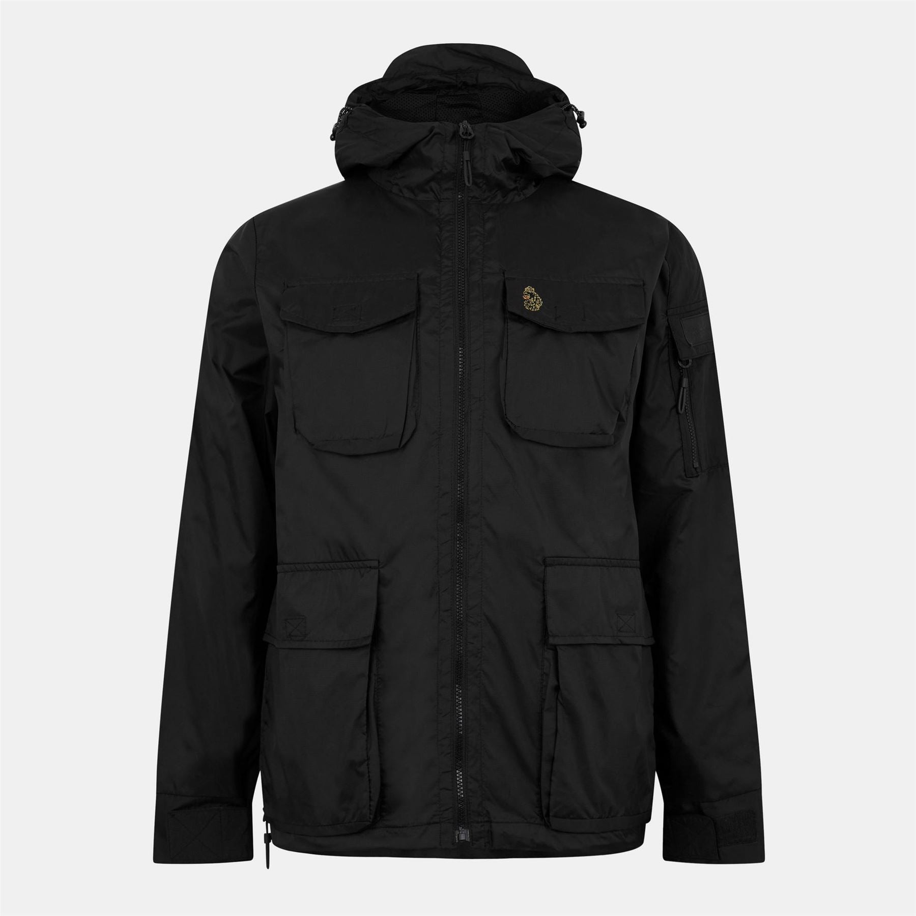 Luke Curation Hooded Snap Button Solid Patterned Softshell Jacket