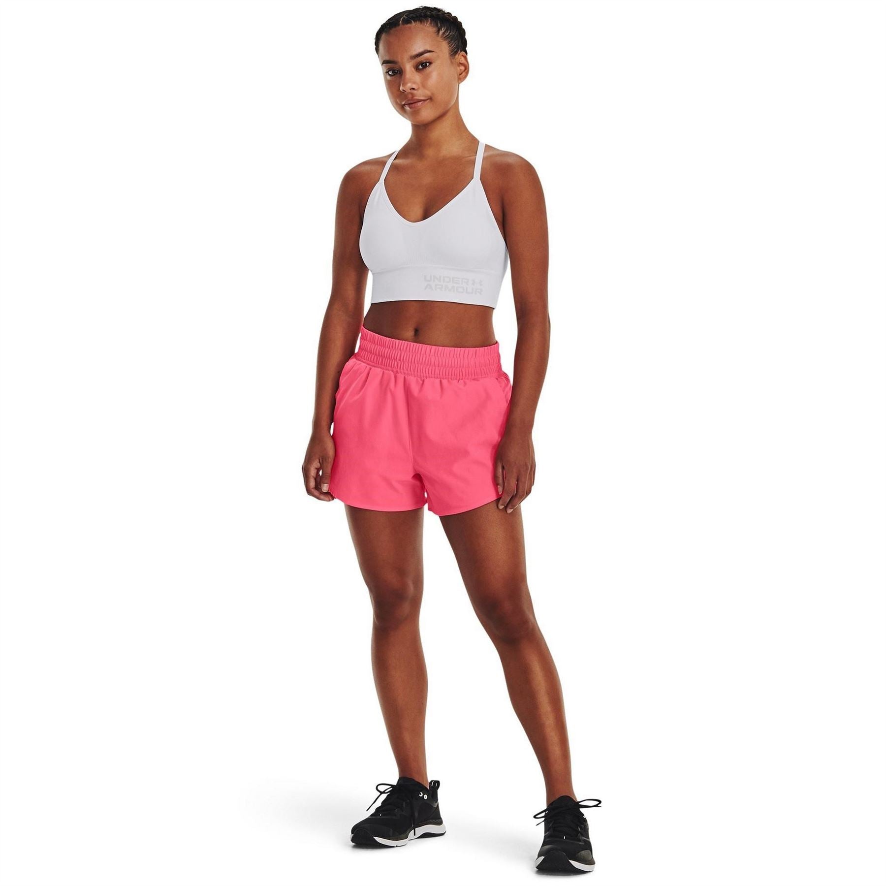 Under Armour Flex Woven Running Shorts with Curved Hem