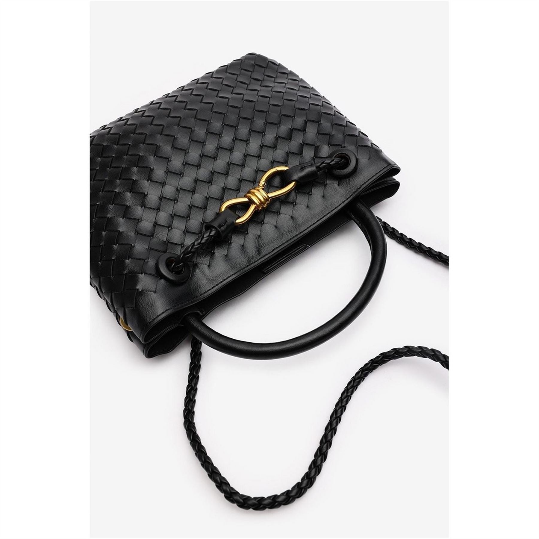 Wheres That From Leather Tote Bag With Gold Detail