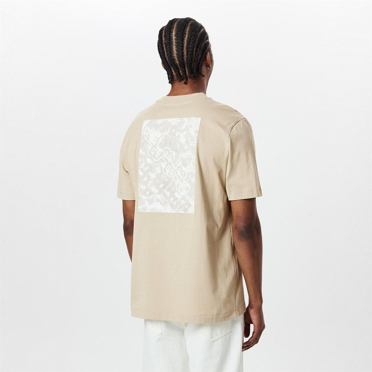 Boss Box Print Crew Neck Regular Fit T-Shirt