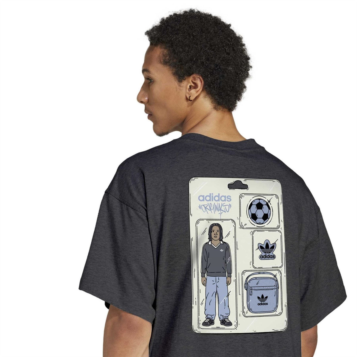 adidas Adi Starter Short Sleeve Cotton Graphic Oversized Fit T-Shirt