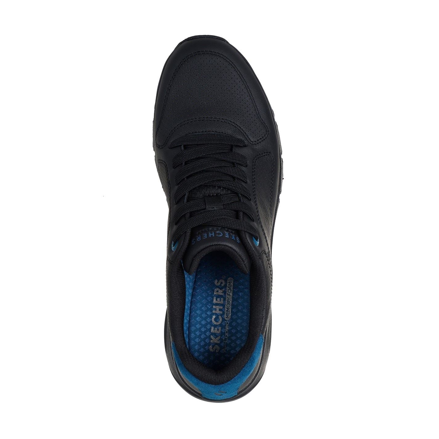 Skechers Mens Leather With Deco Stitch Fashion La Low Top Trainers
