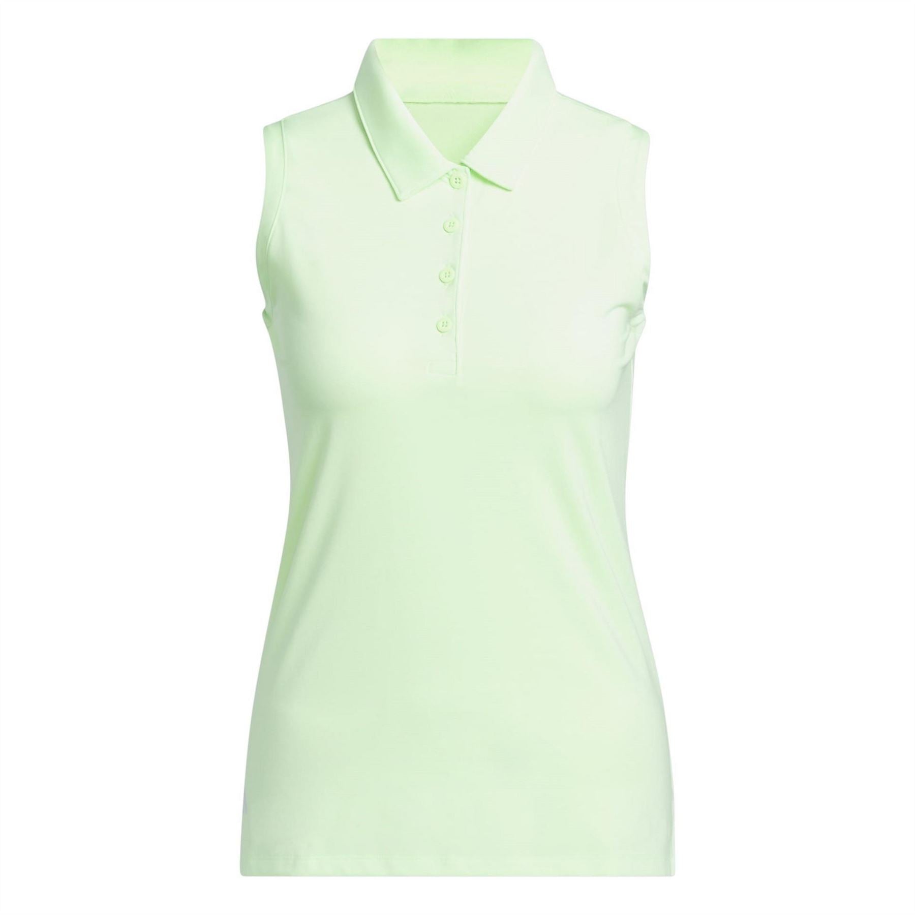 adidas Womens Ultimate365 Solid Sleeveless Polo Shirt