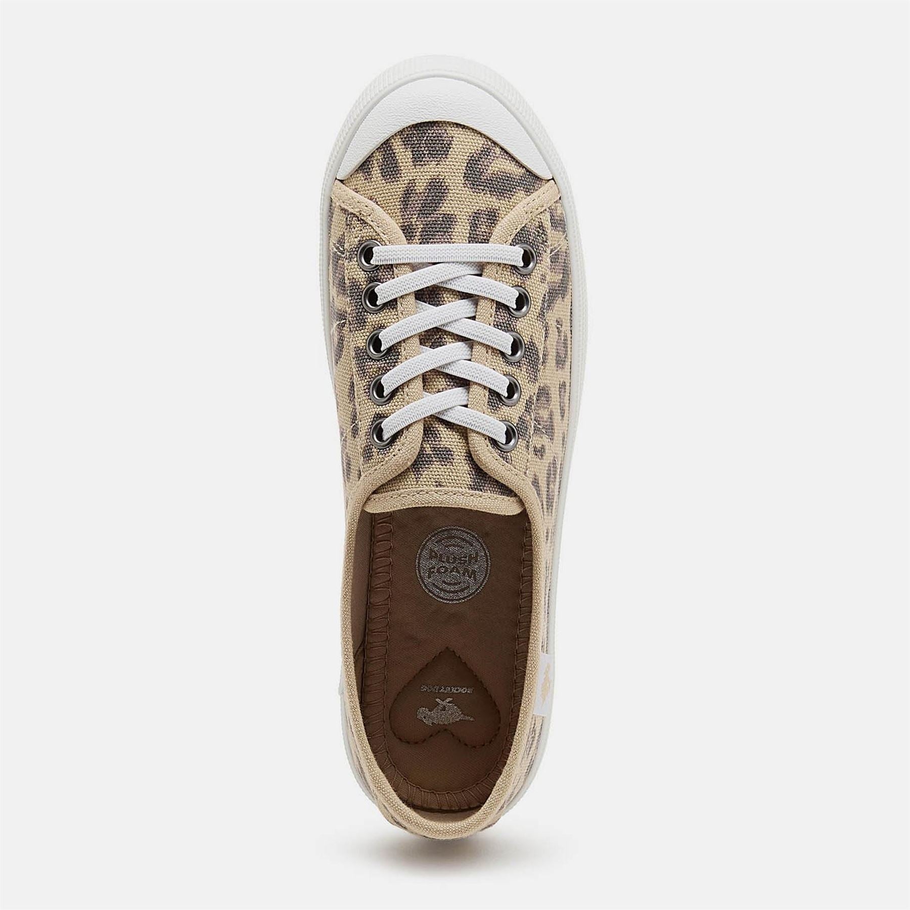 Rocket Dog Chow Chow Sum Ld99 Leopard Lace Up Canvas Low Top Sneakers