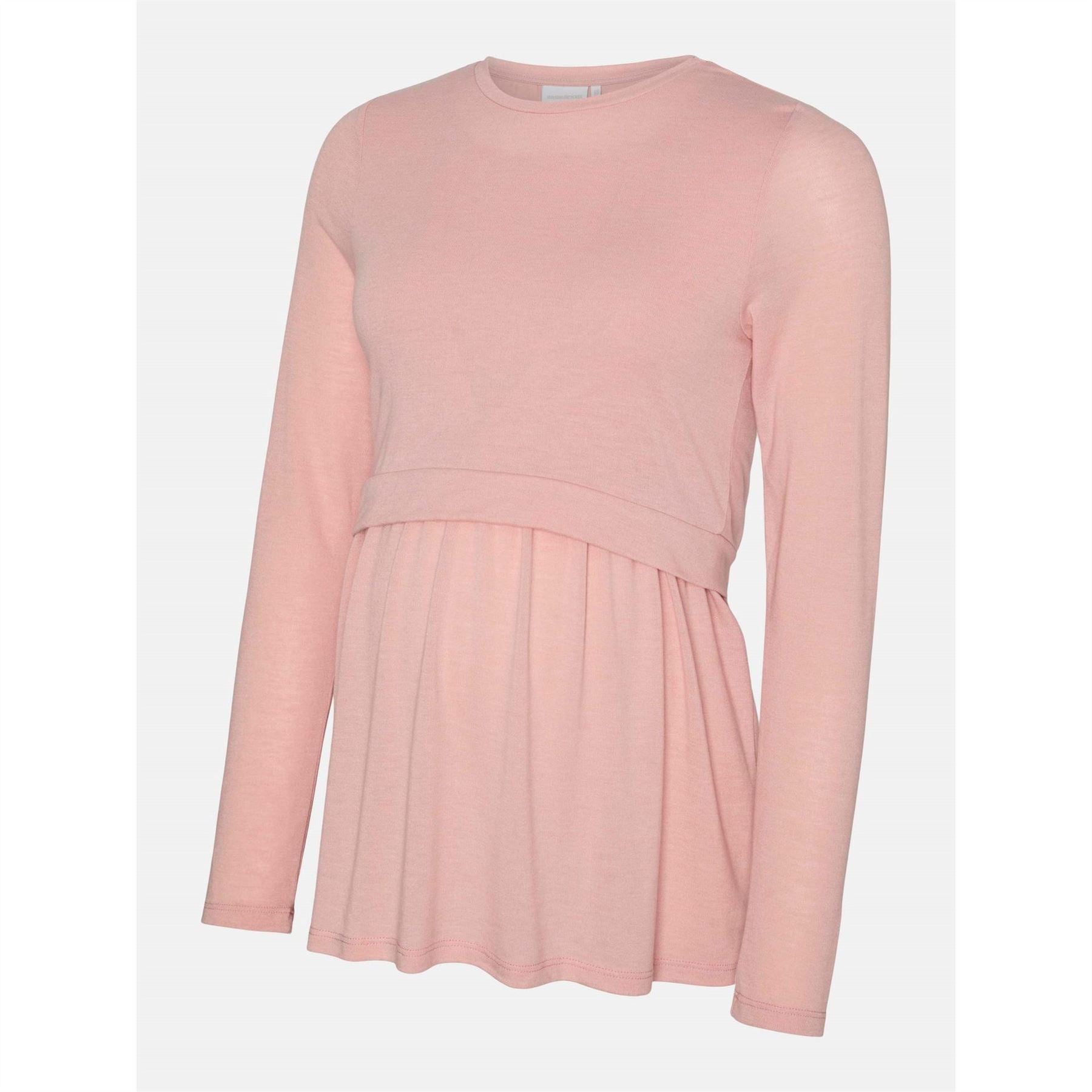 Mamalicious Crew Neck Puff Sleeve Long Sleeve Top