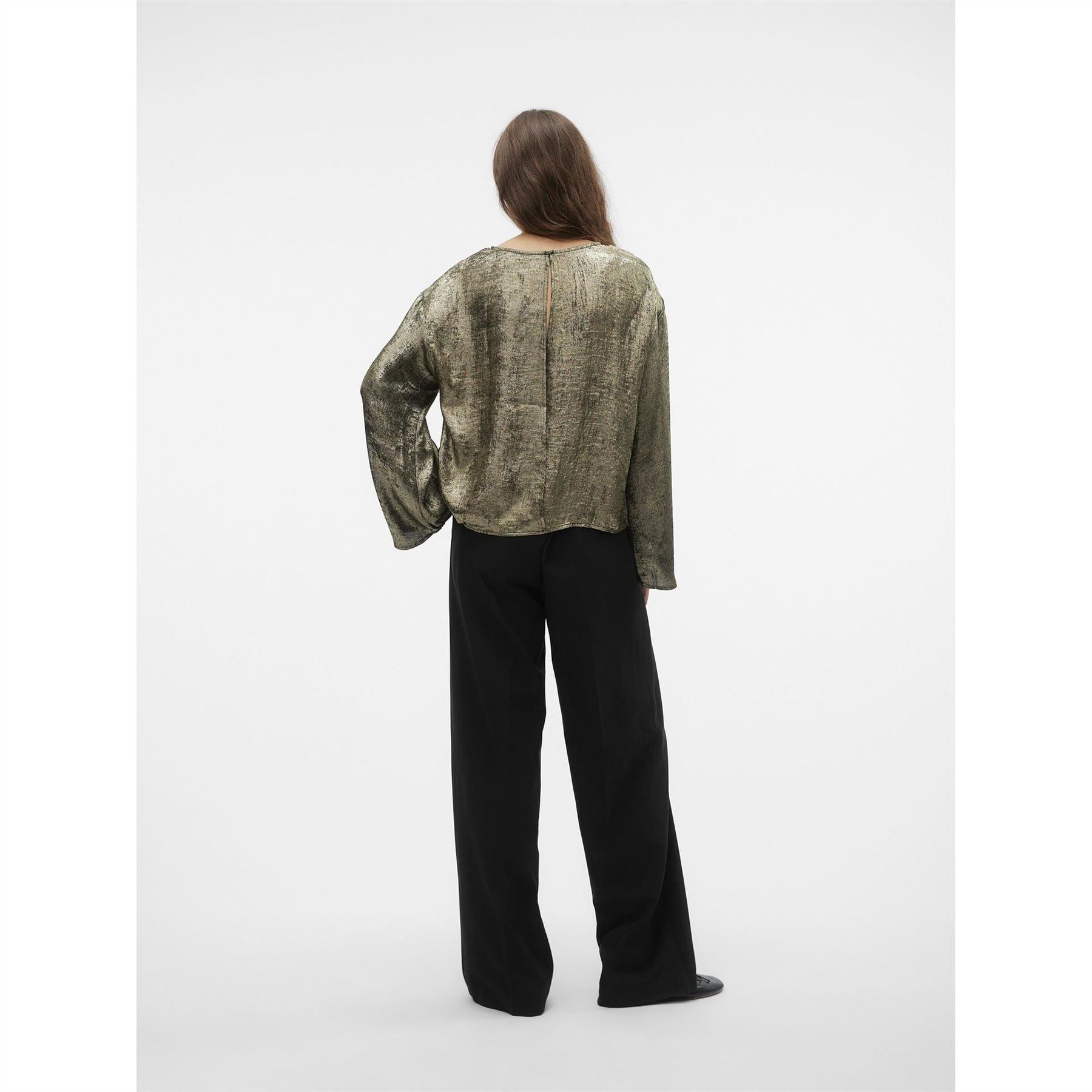 Vero Moda Long Sleeve Relaxed Fit Crew Neck Blouse
