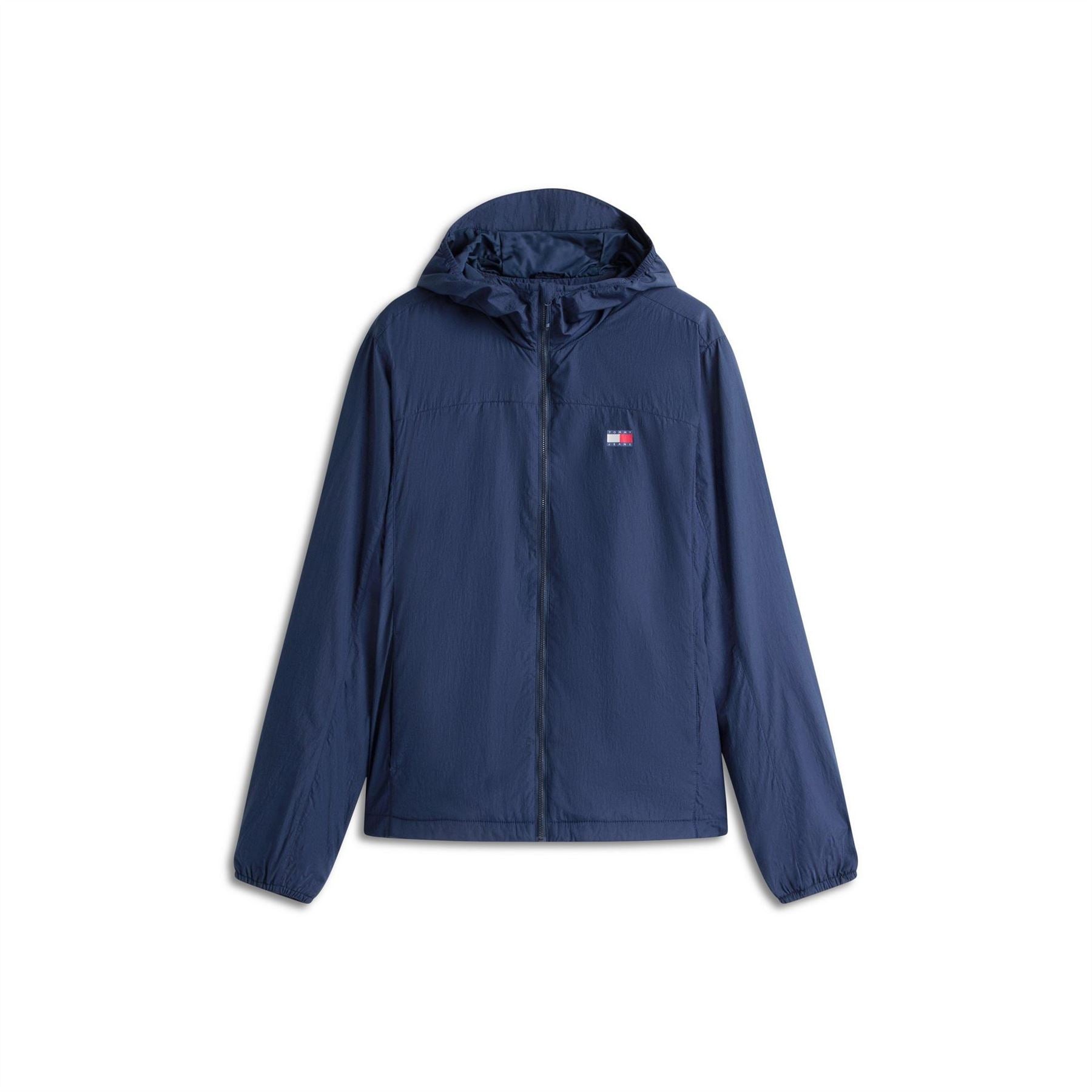 Tommy Jeans Chicago Solid Patterned Hooded Zipped Pocket Windbreaker