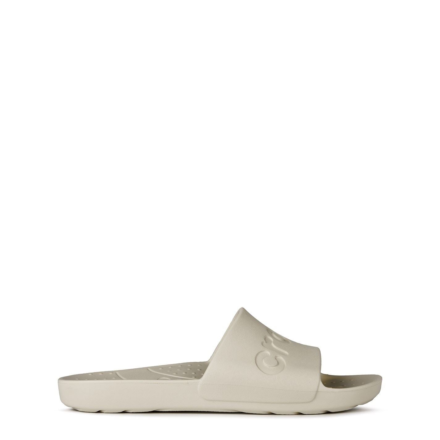 Crocs Logo Print Open Toe Flat Heel Slides