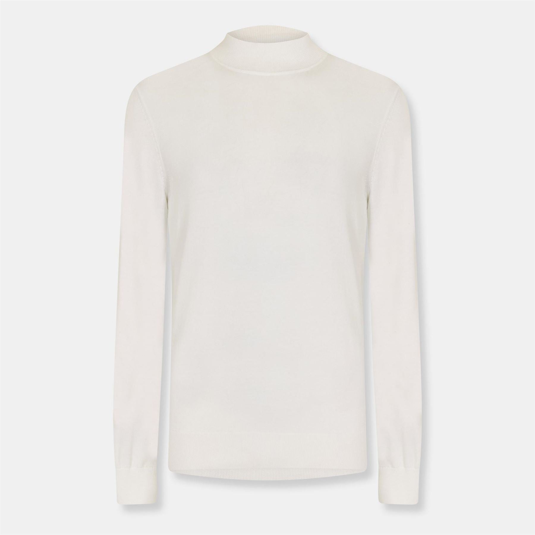 Boss Regular Fit Mock Neck Long Sleeve Sweater