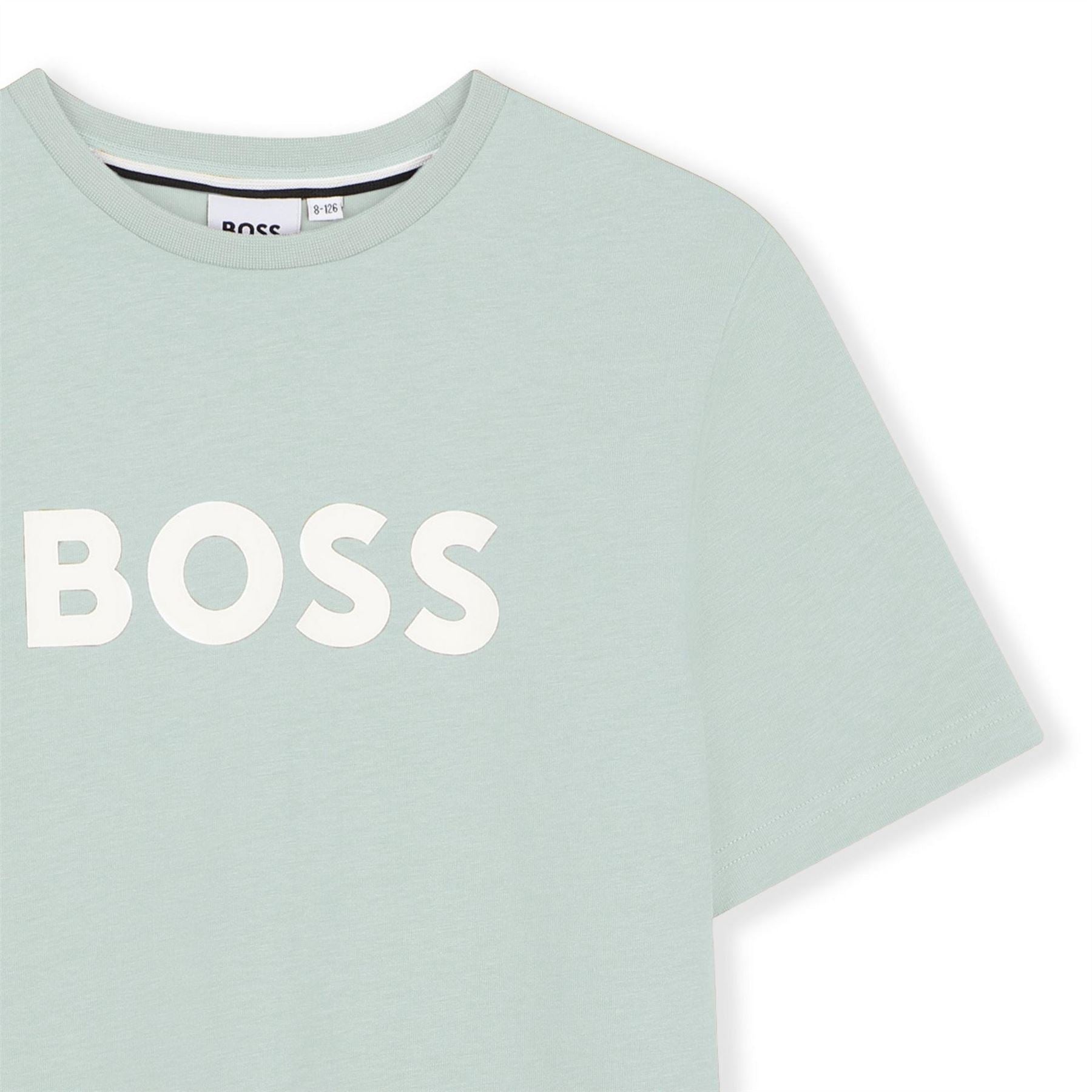 Boss Regular Fit Crew Neck Lettering T-Shirt