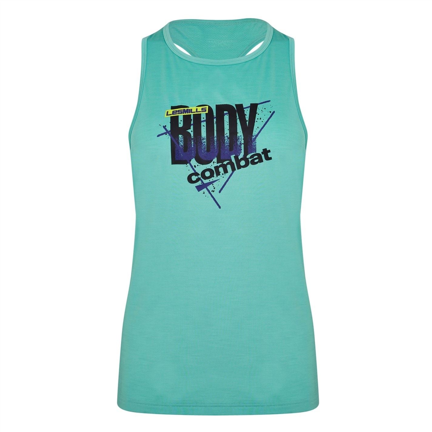Reebok Womens Les Mills¿ Bodycombat¿ Activchill Graphic Tank Top Gym Vest
