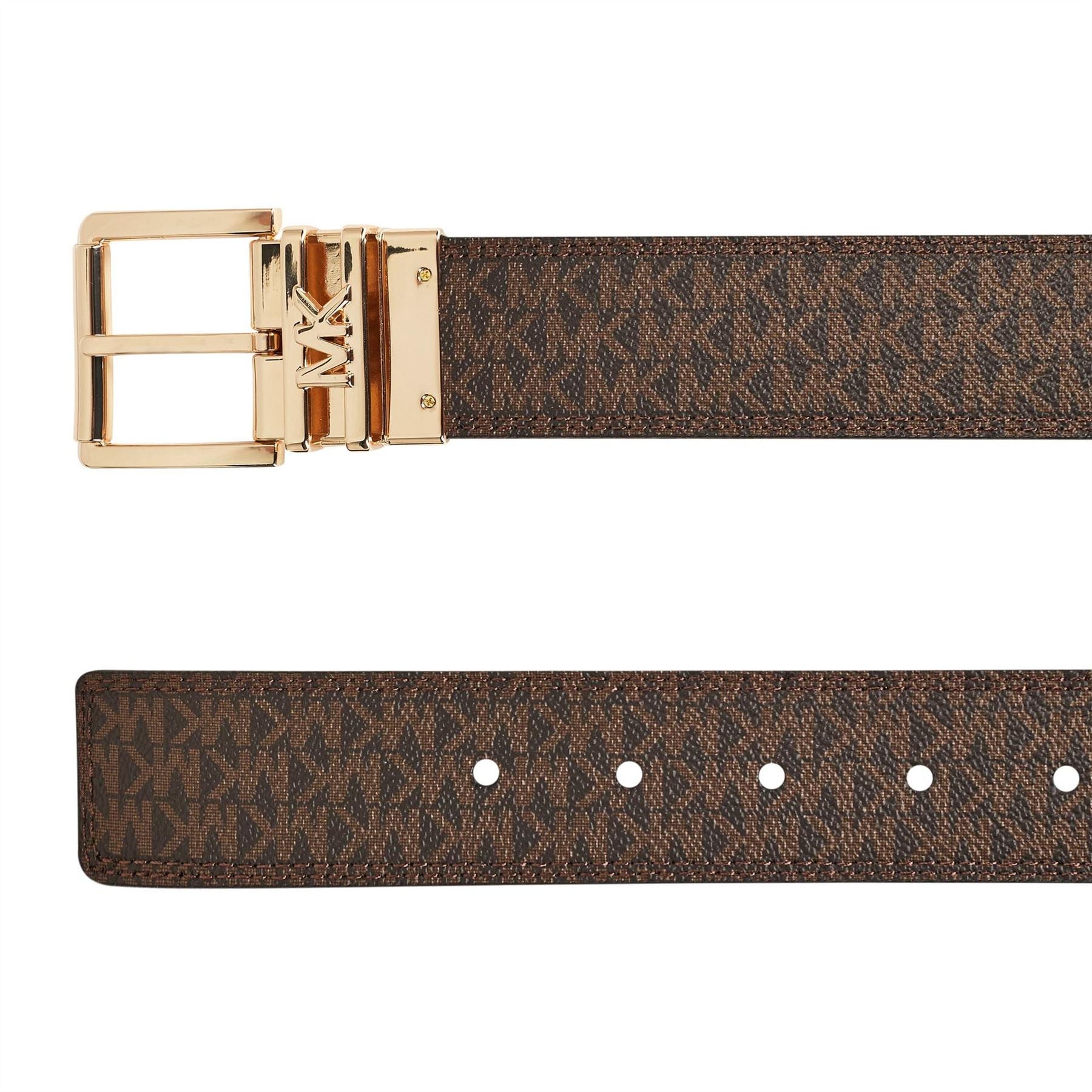 MICHAEL Michael Kors Signature Logo Leather Belt