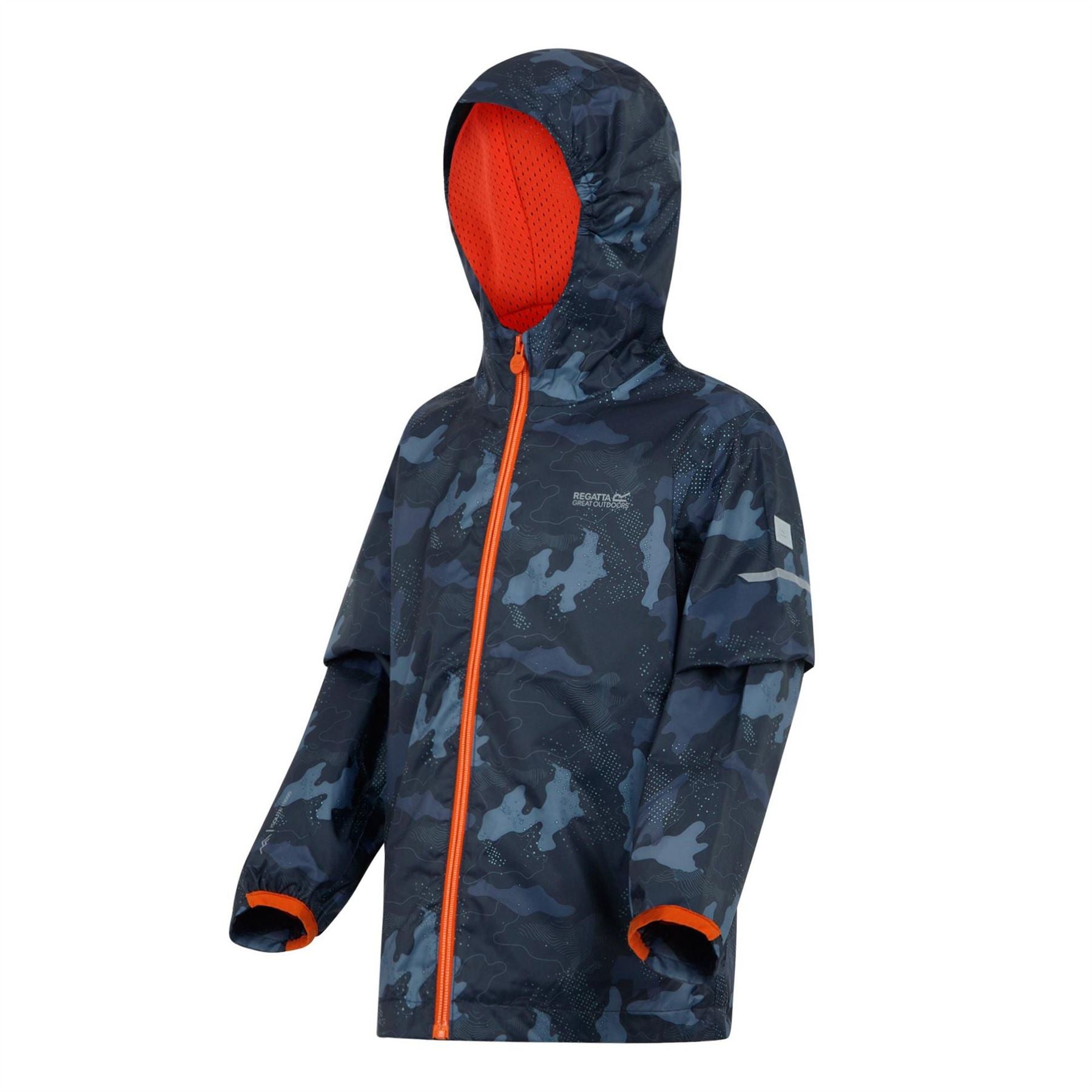 Regatta Printed Lever II Isolite 10000 Breathable Long Sleeve Hooded Waterproof Jacket