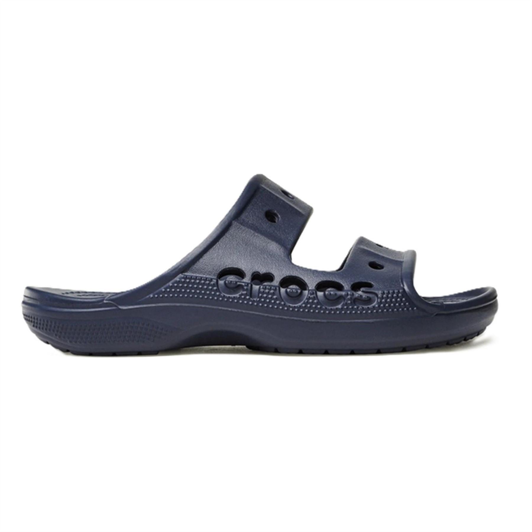 Crocs Baya Slides Open Toe Flats with Lacoste Lettering