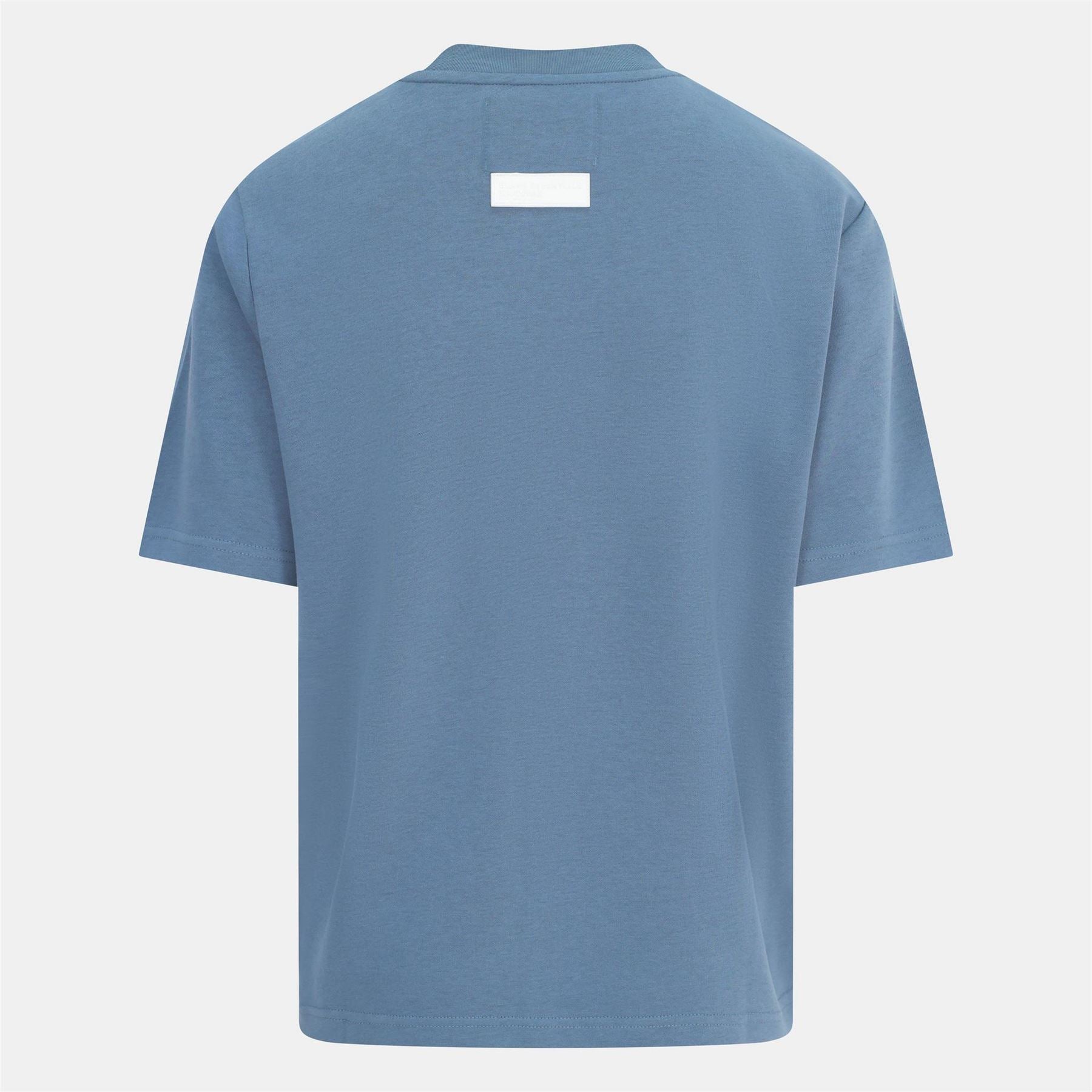 Blank Essentials Lettering Crew Neck Ribbed Collar Short Sleeve Boyfriend T-Shirt