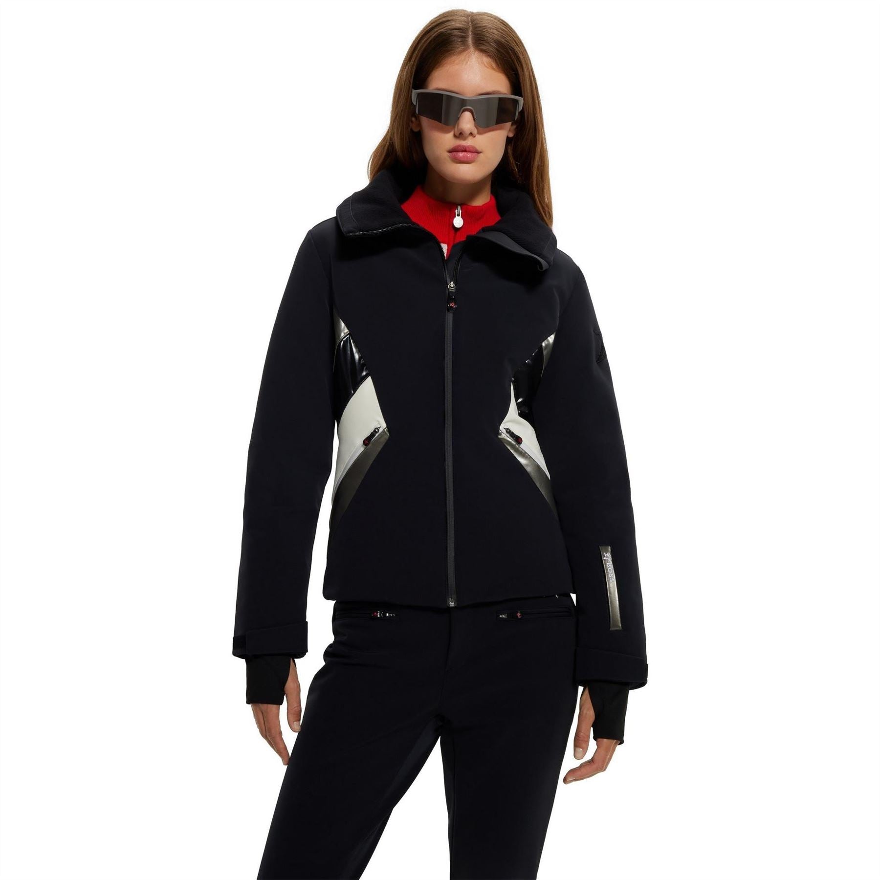 Boss Solid Patterned Regular Fit Ski Jacket