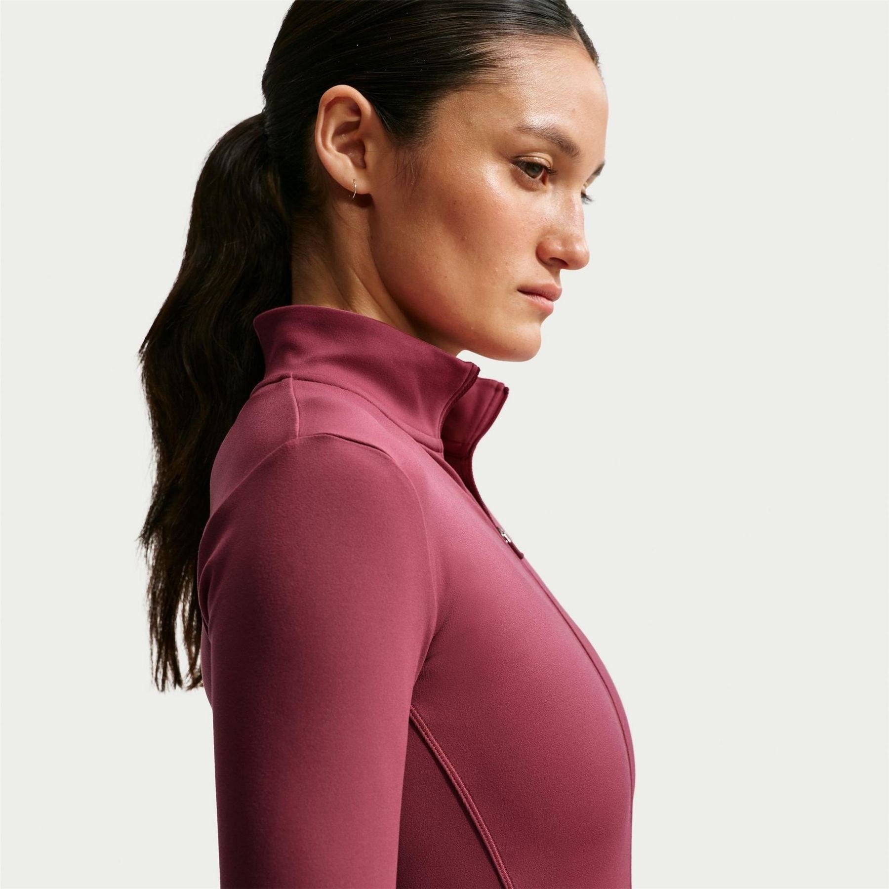 Nike Solid Patterned Full Zipper Running Jacket