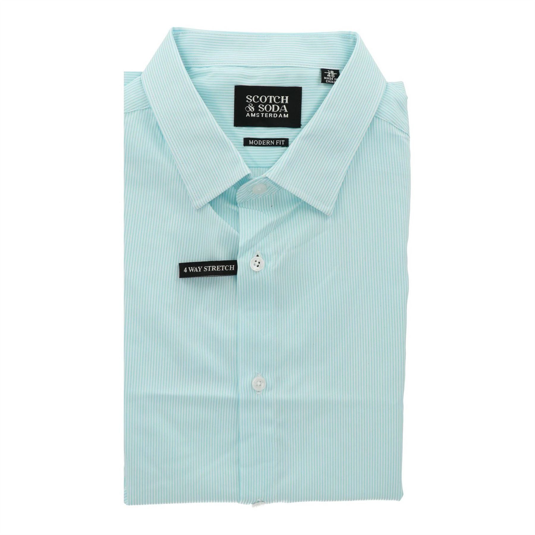 Scotch and Soda Pattern Collared Neck Long Sleeve Shirt