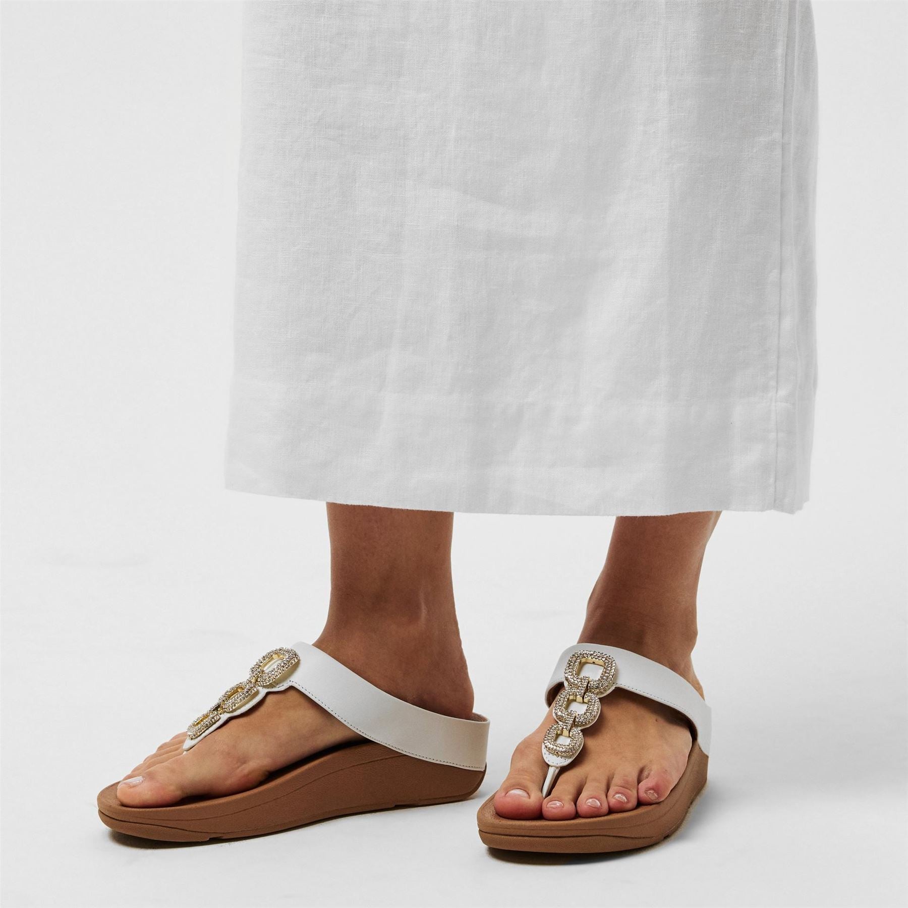 Fitflop Thong Low Heel Wedge Flip Flops