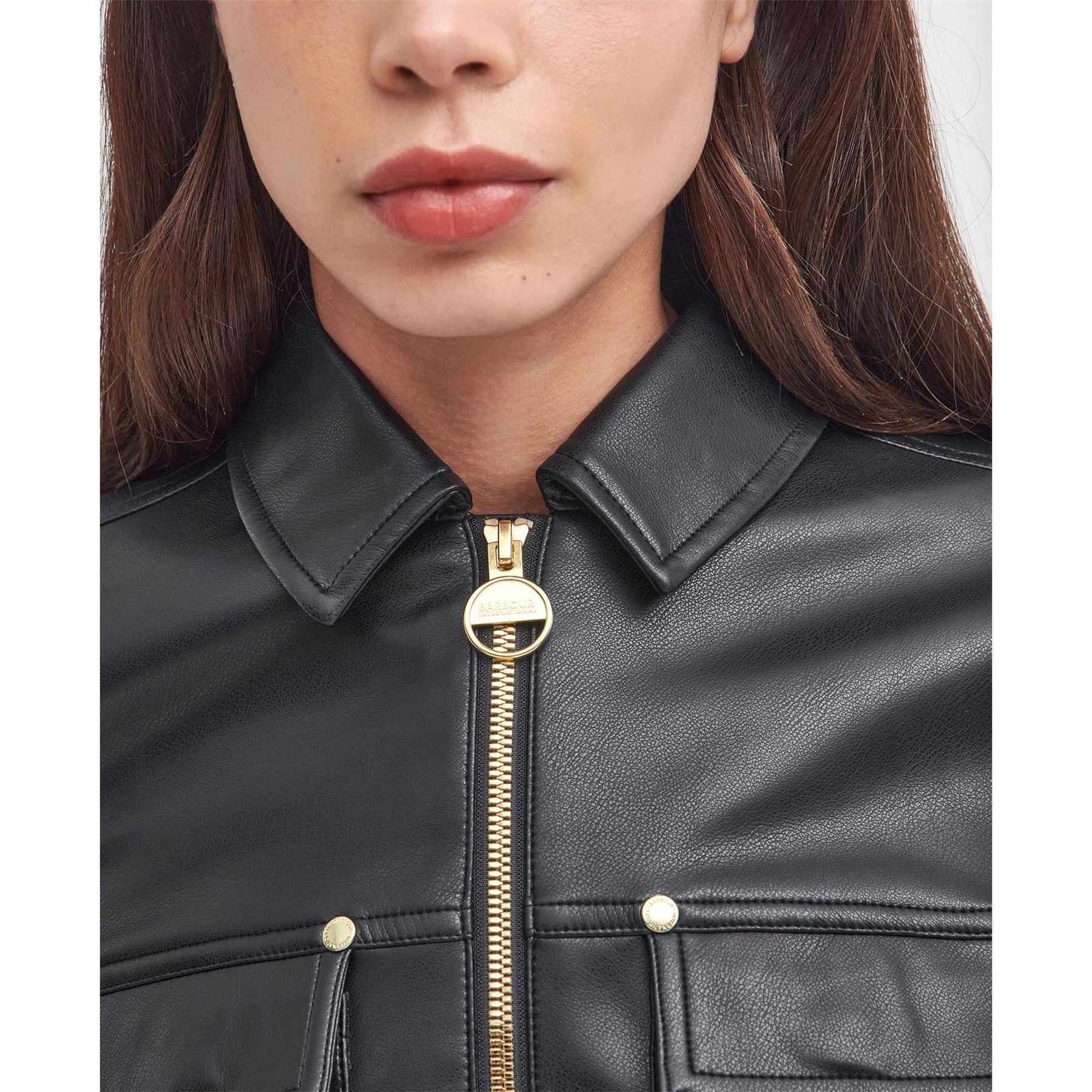 Barbour International Faux Leather Jacket