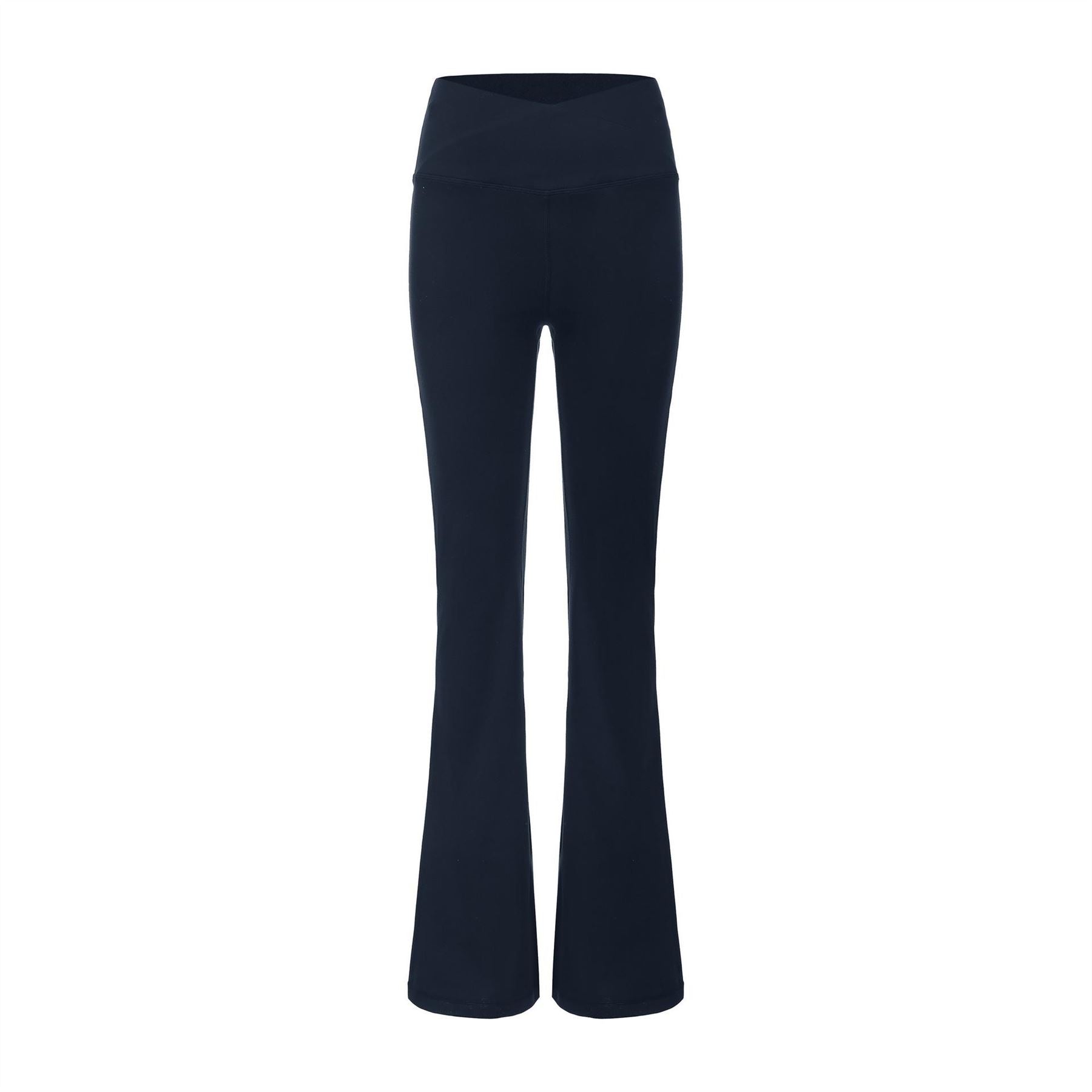 LA Gear Womens Crossover Waist Flared Leggings