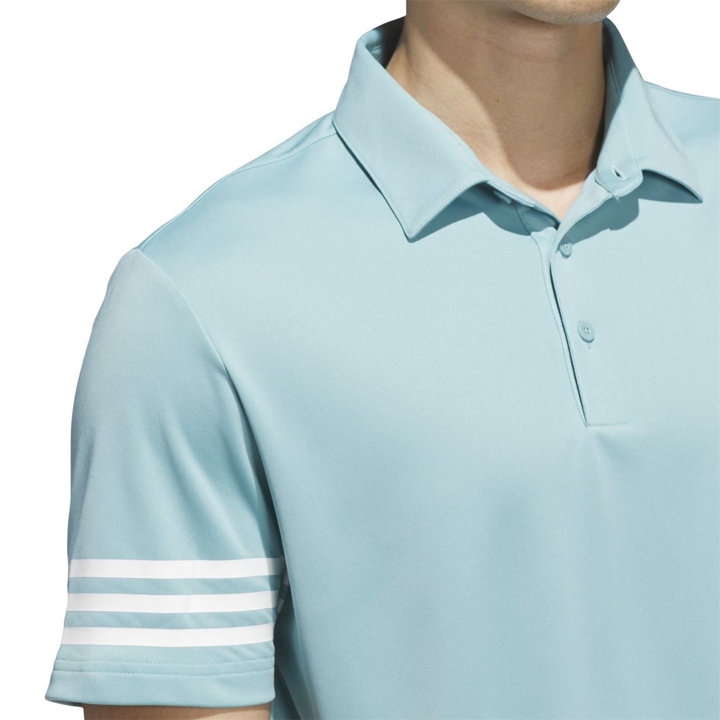 adidas Mens 3 Stripe Polo Shirt