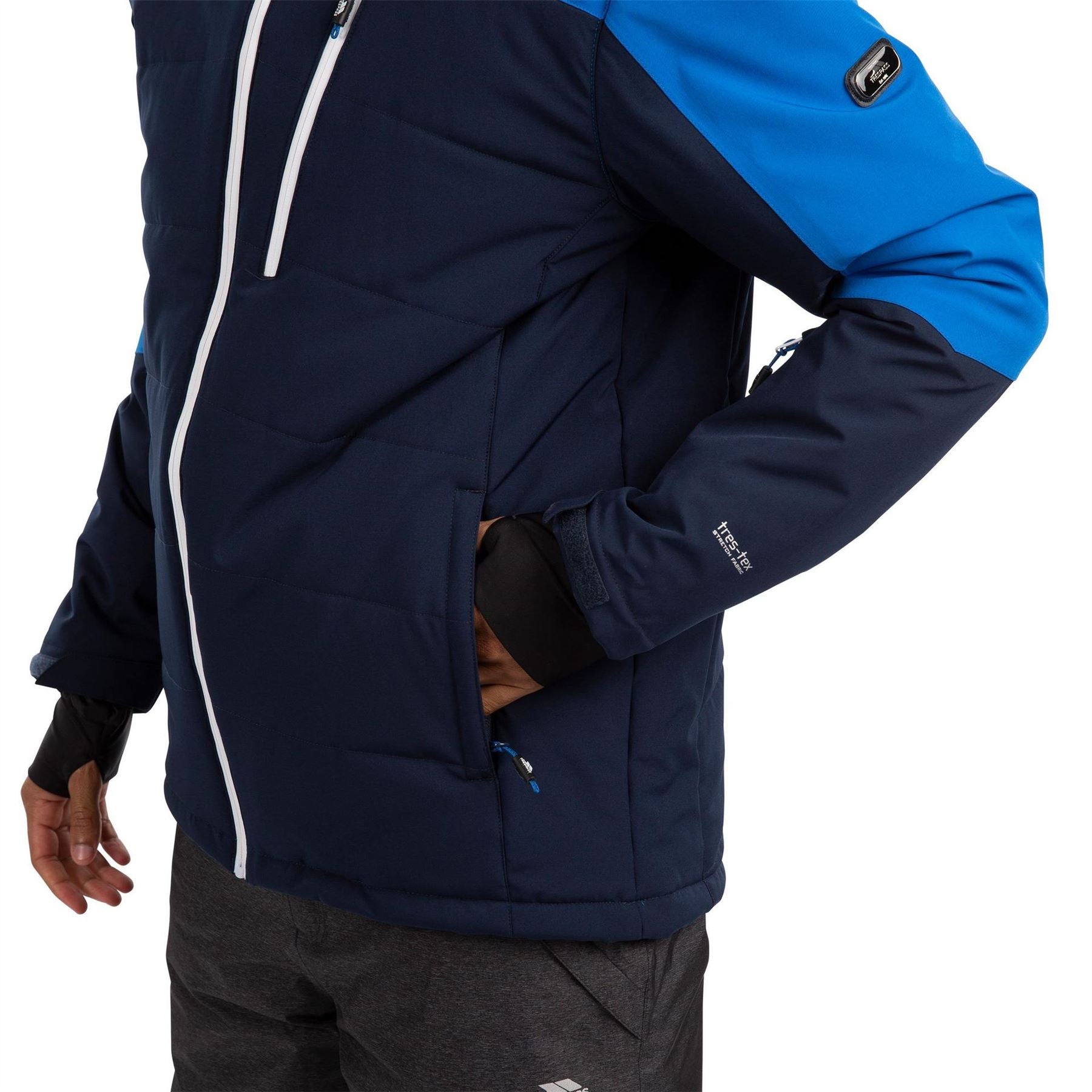 Trespass Bowie Hooded Ski Jacket with Zipped Pocket