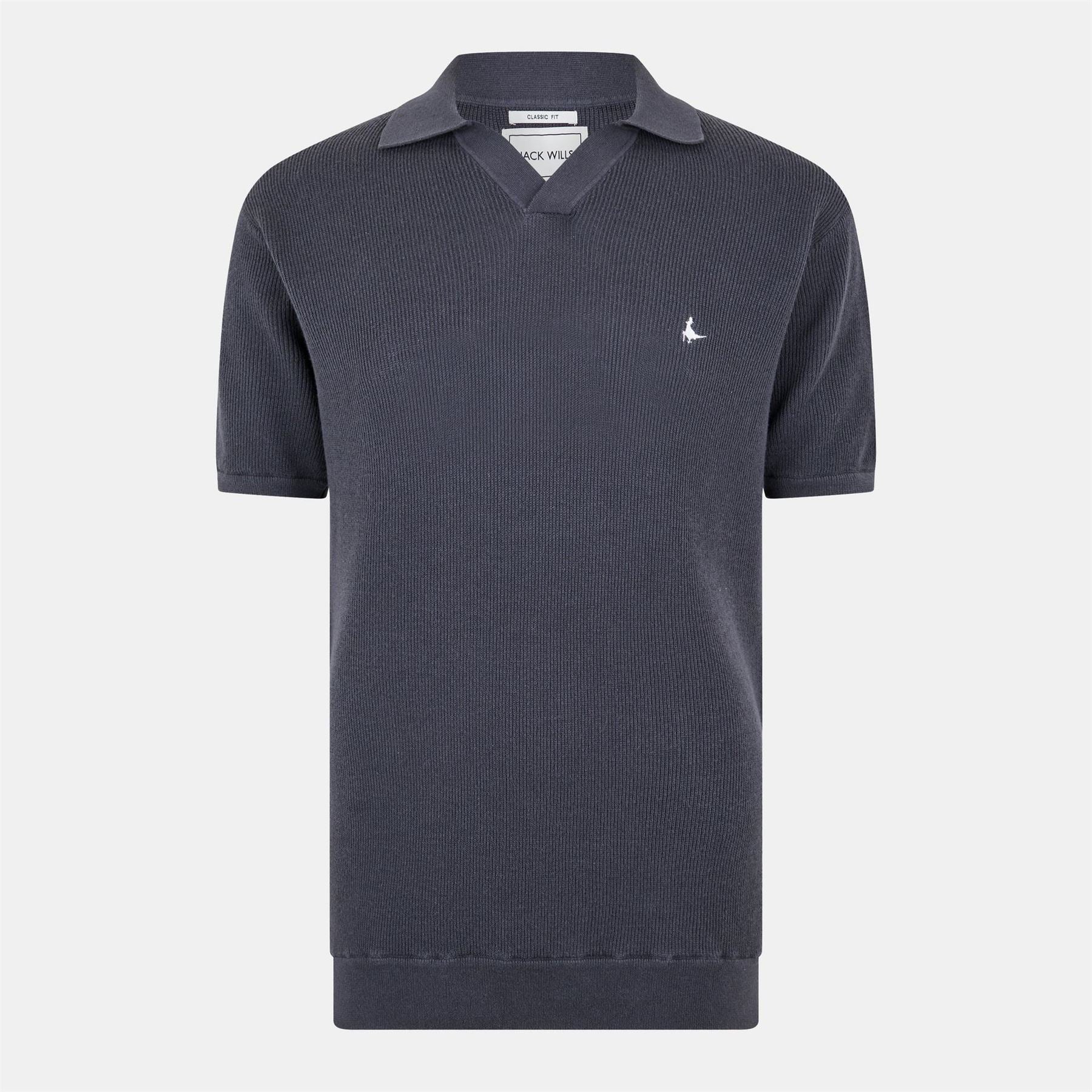 Jack Wills Ottoman Knit Short Sleeve Polo Shirt