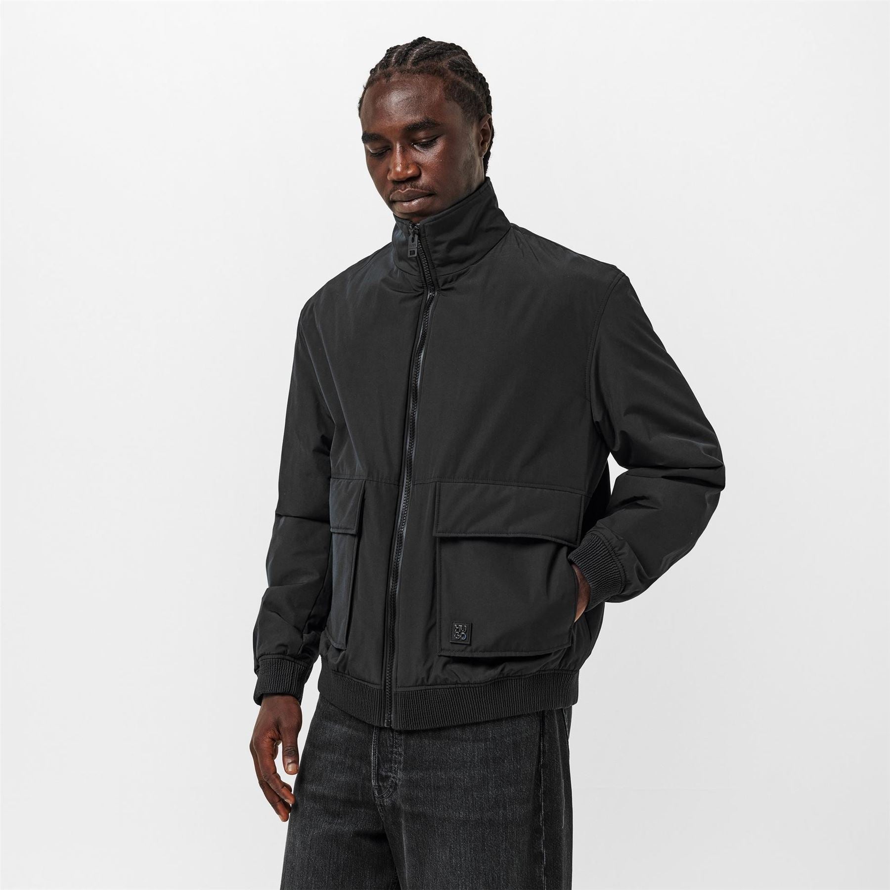 Hugo HUGO Water Repellent Full Zip Bomber Jacket
