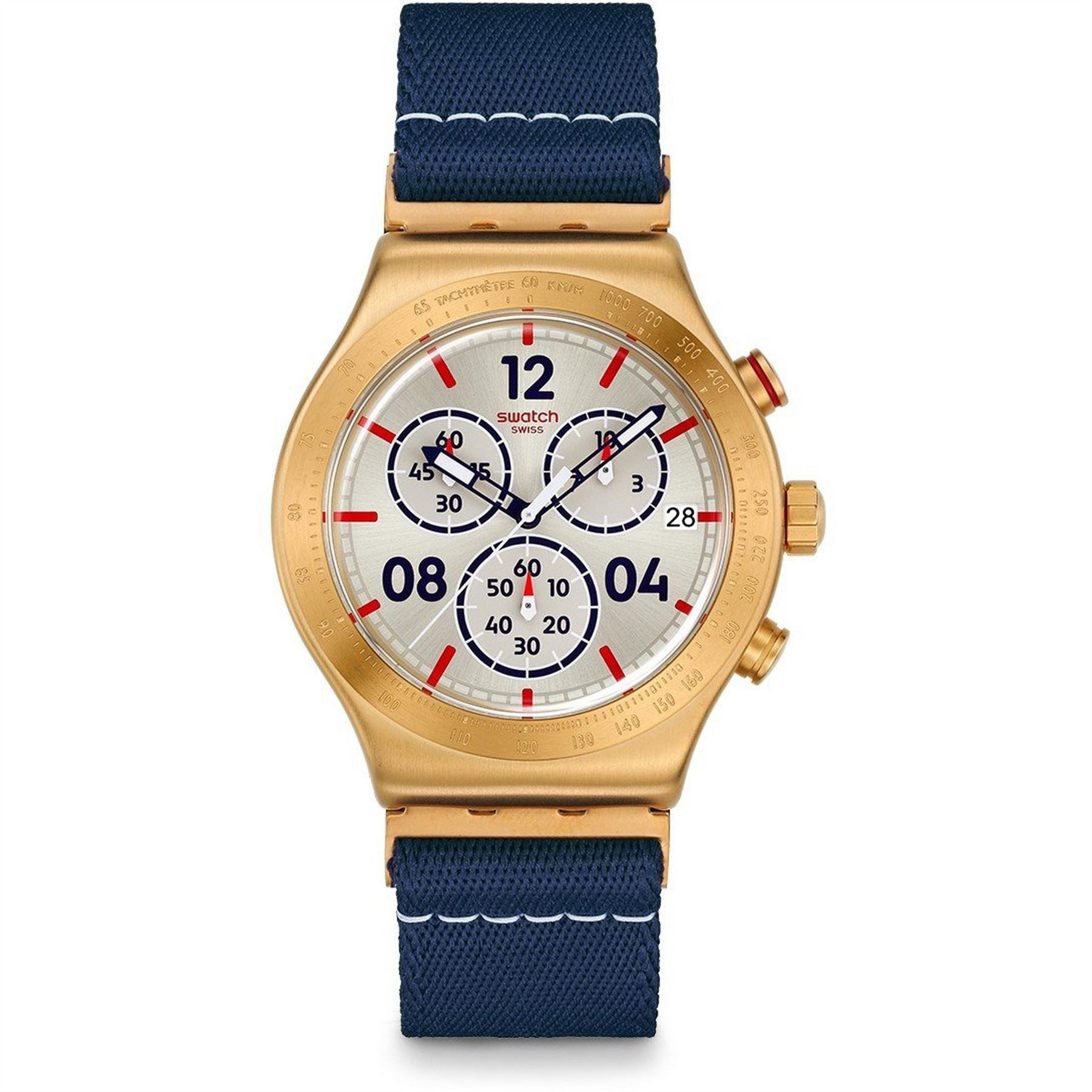 Swatch Irony Chronograph Fashion Analogue Nato Strap Watch